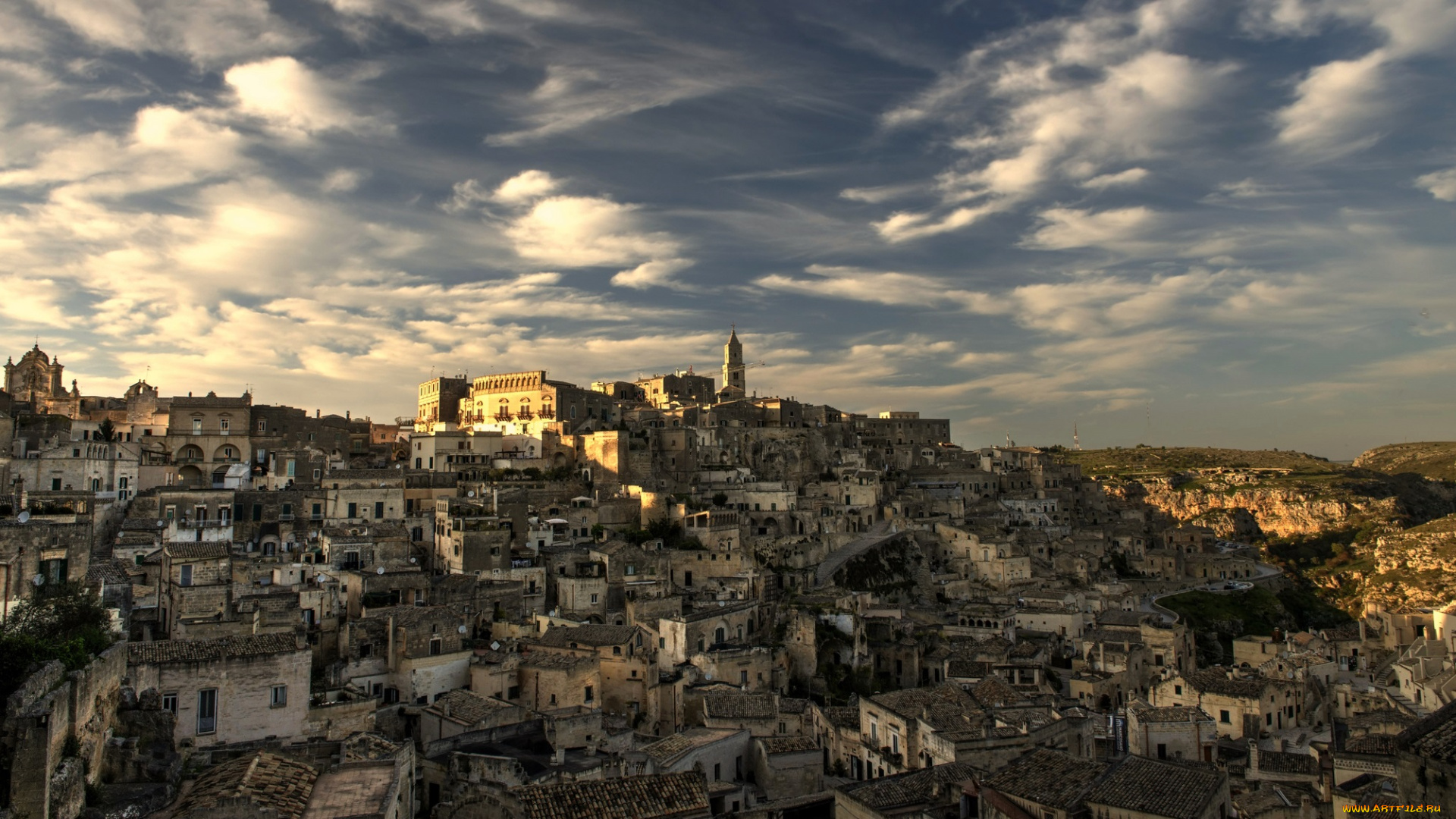 matera, , italy, города, -, панорамы, поселок, обзор