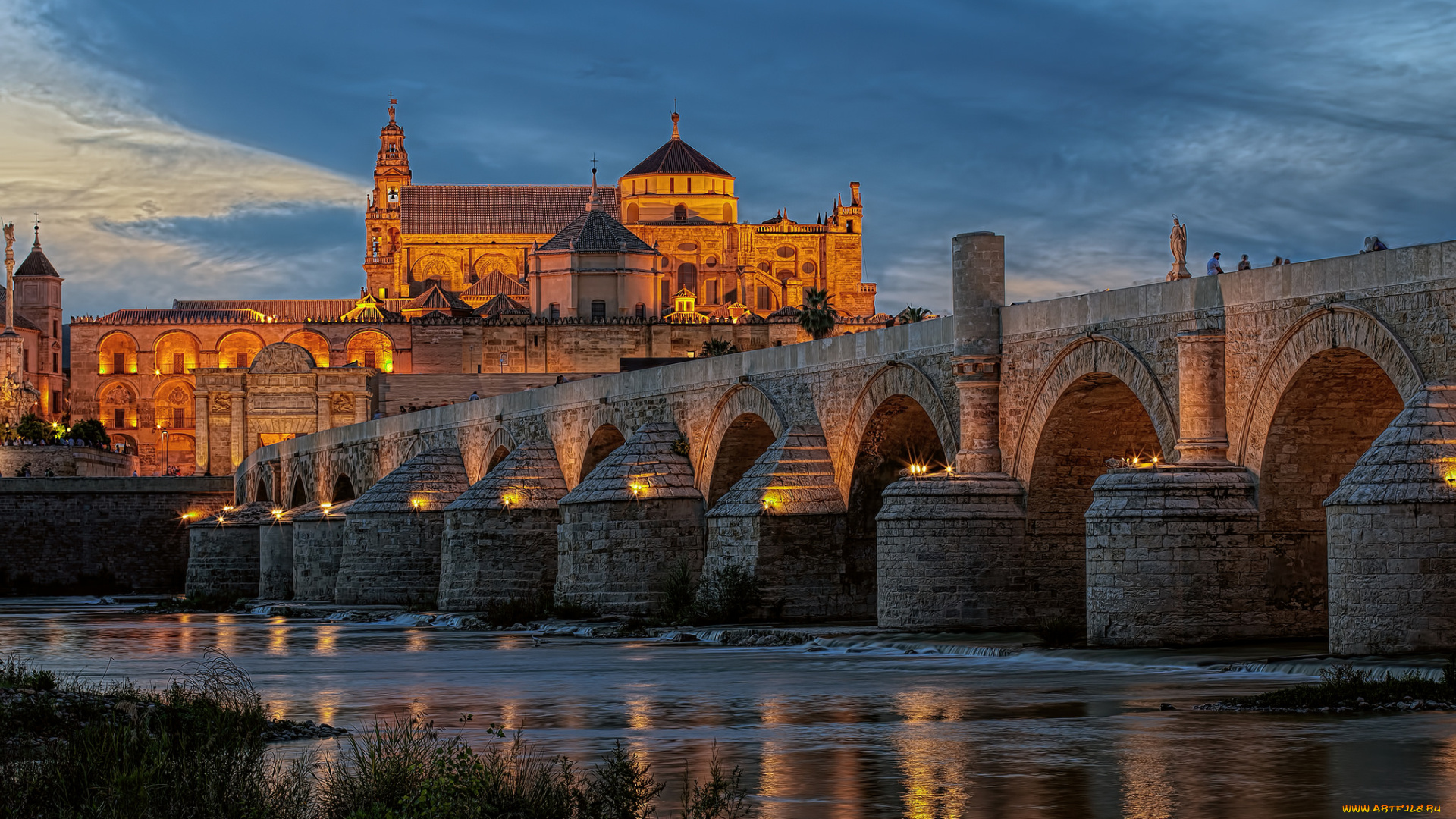 mezquita, de, c&, 243, rdoba, города, -, мосты, река, мост