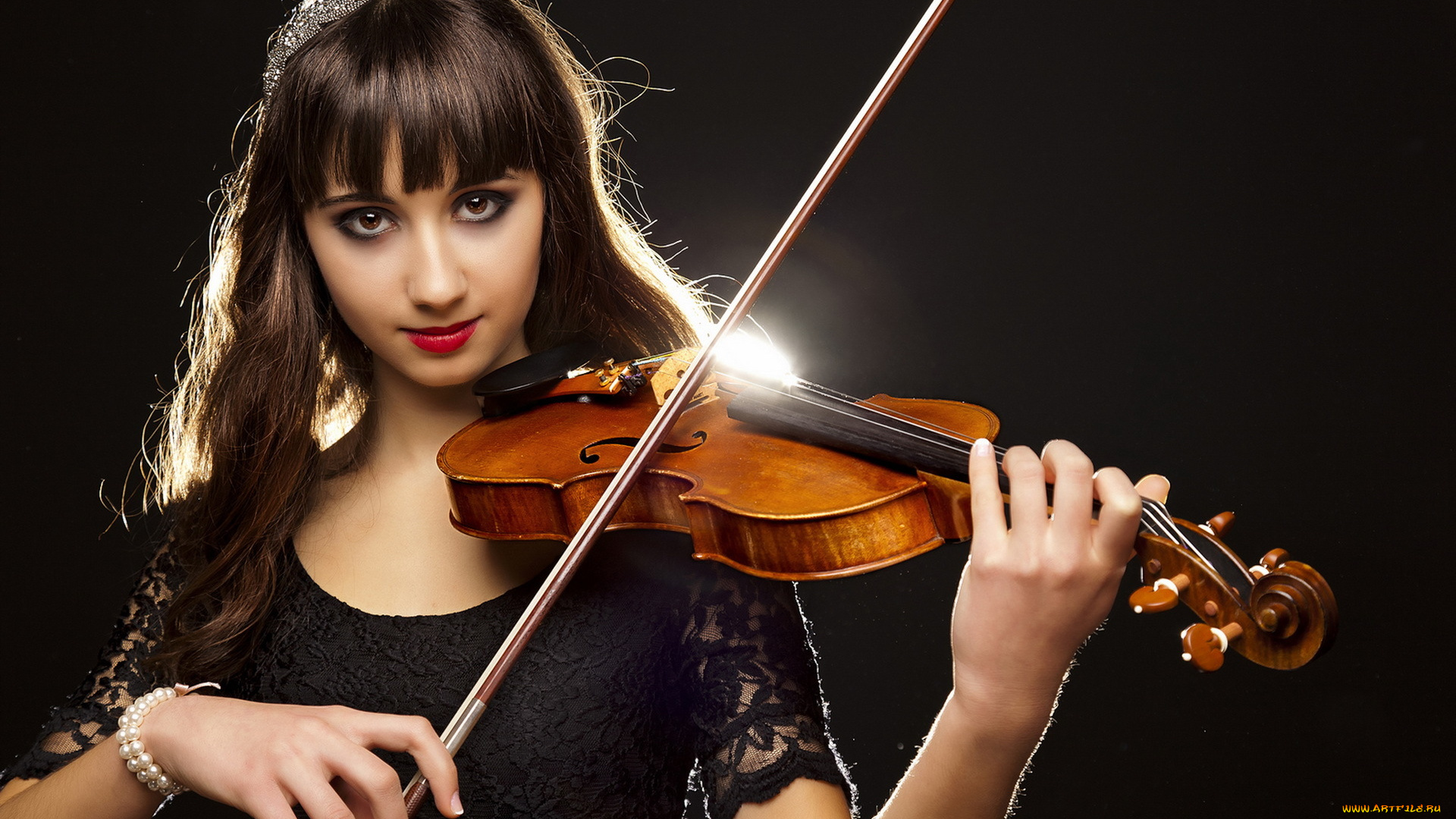 музыка, -, другое, девушка, скрипка