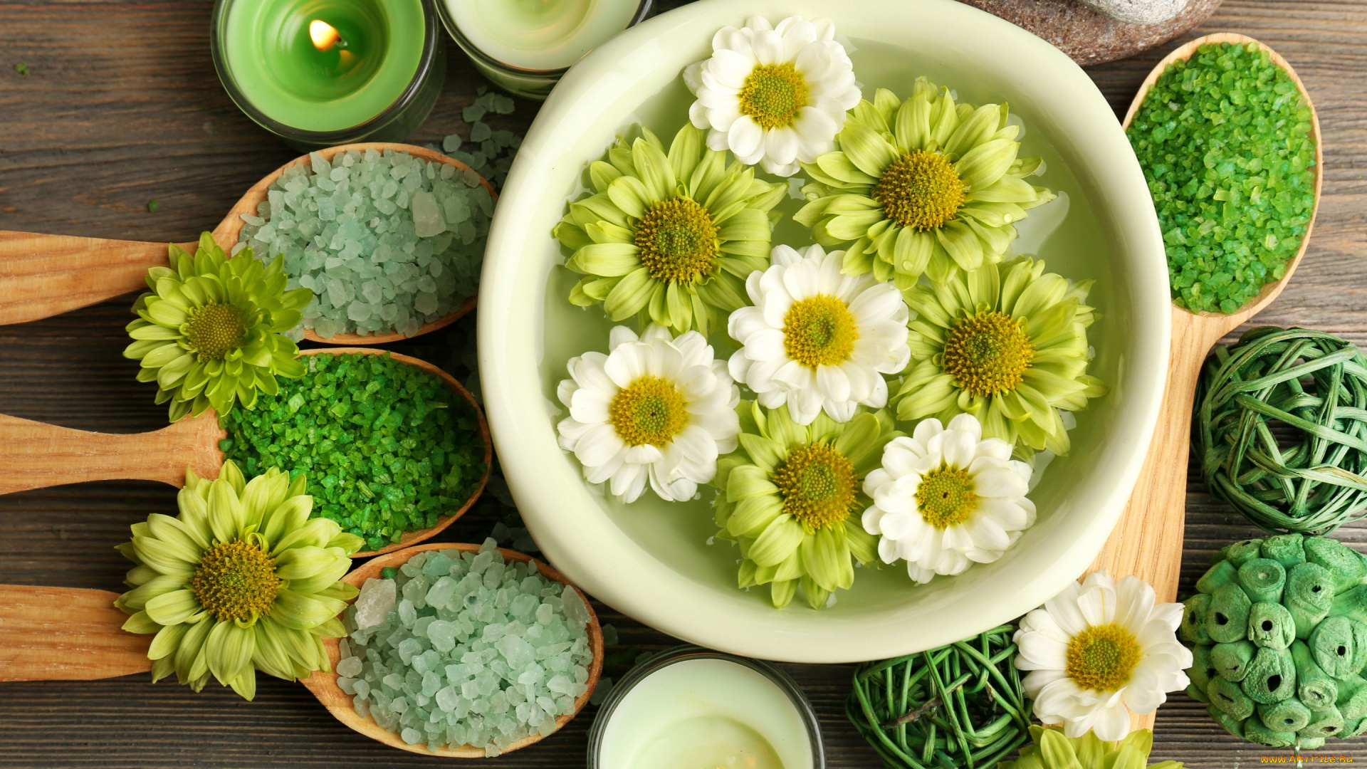 разное, косметические, средства, , духи, цветы, свечи, salt, flowers, candles, соль, спа, wellness, relax, still, life, spa, ложки