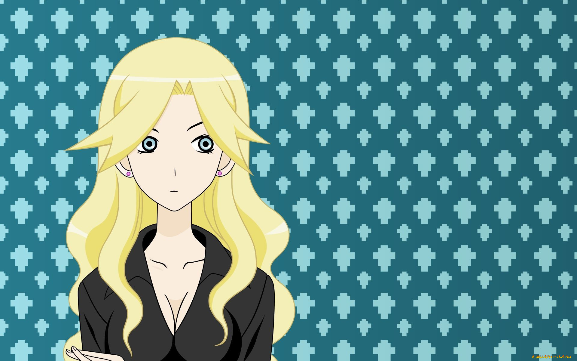 аниме, unknown, , другое, девушка, взгляд, фон