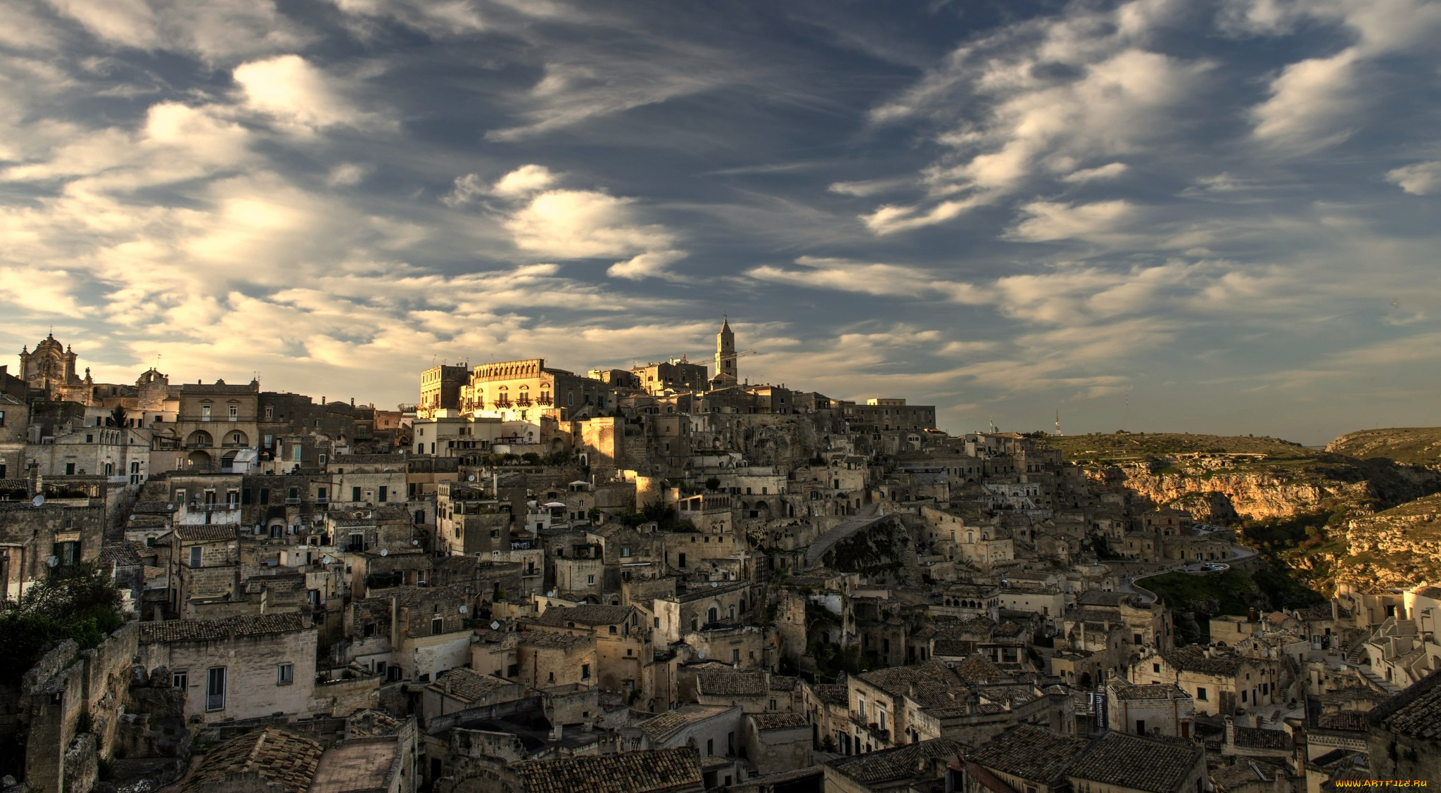matera, , italy, города, -, панорамы, поселок, обзор