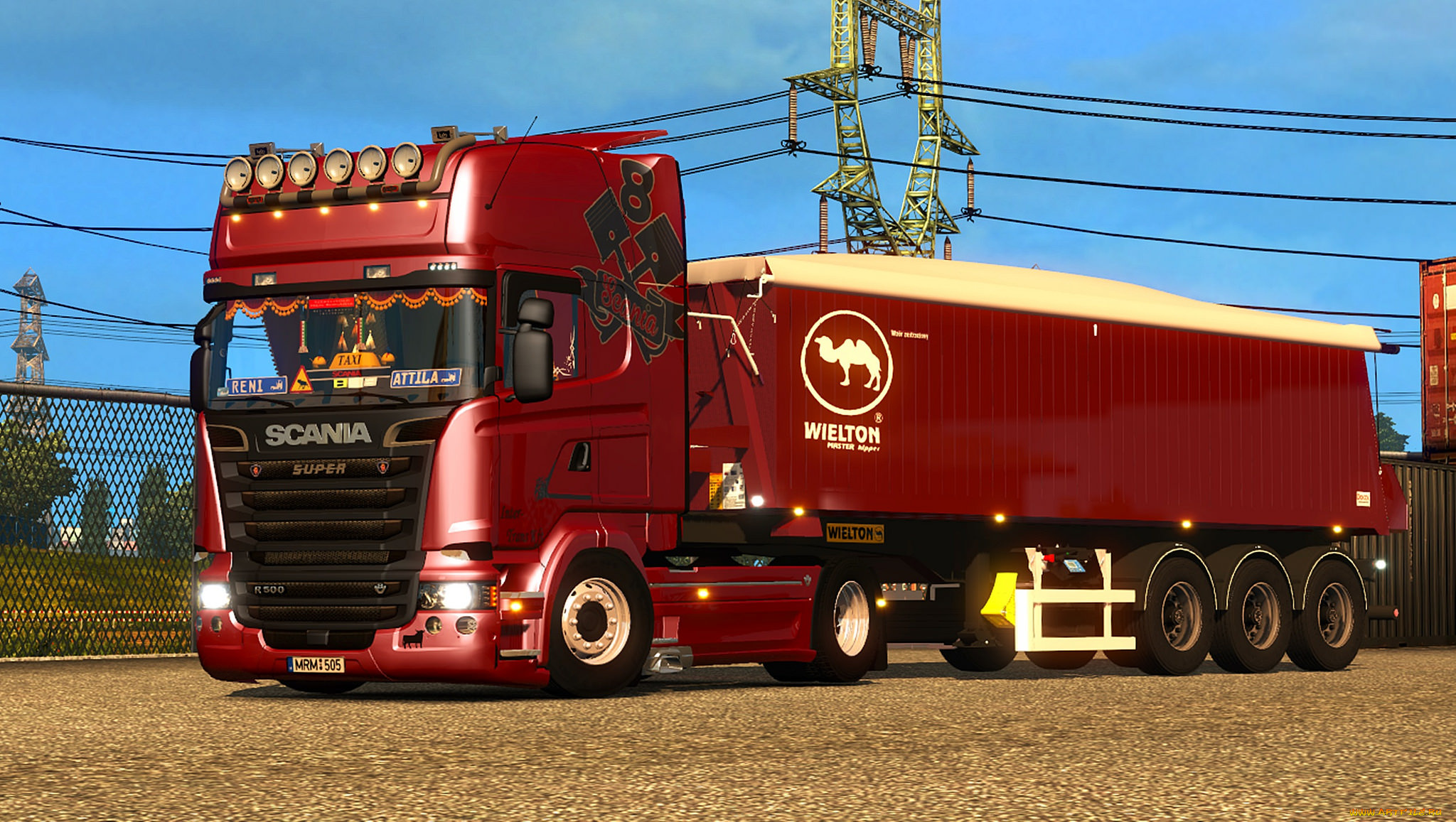 автомобили, 3д, тягач, седельный, грузовик, тяжелый