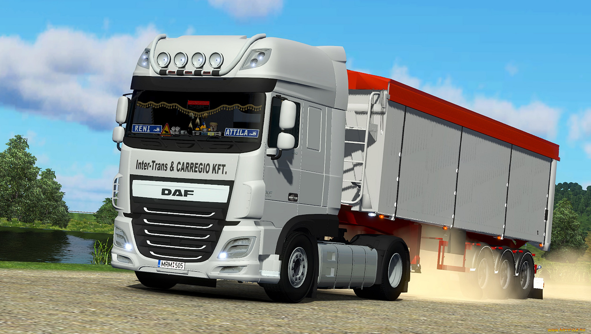 автомобили, 3д, тяжелый, тягач, седельный, грузовик