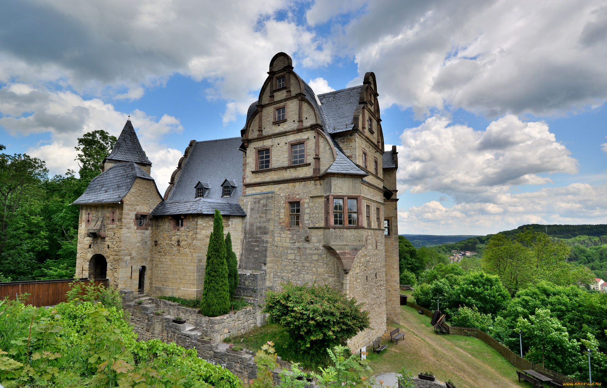 города, -, дворцы, , замки, , крепости, замок, холм