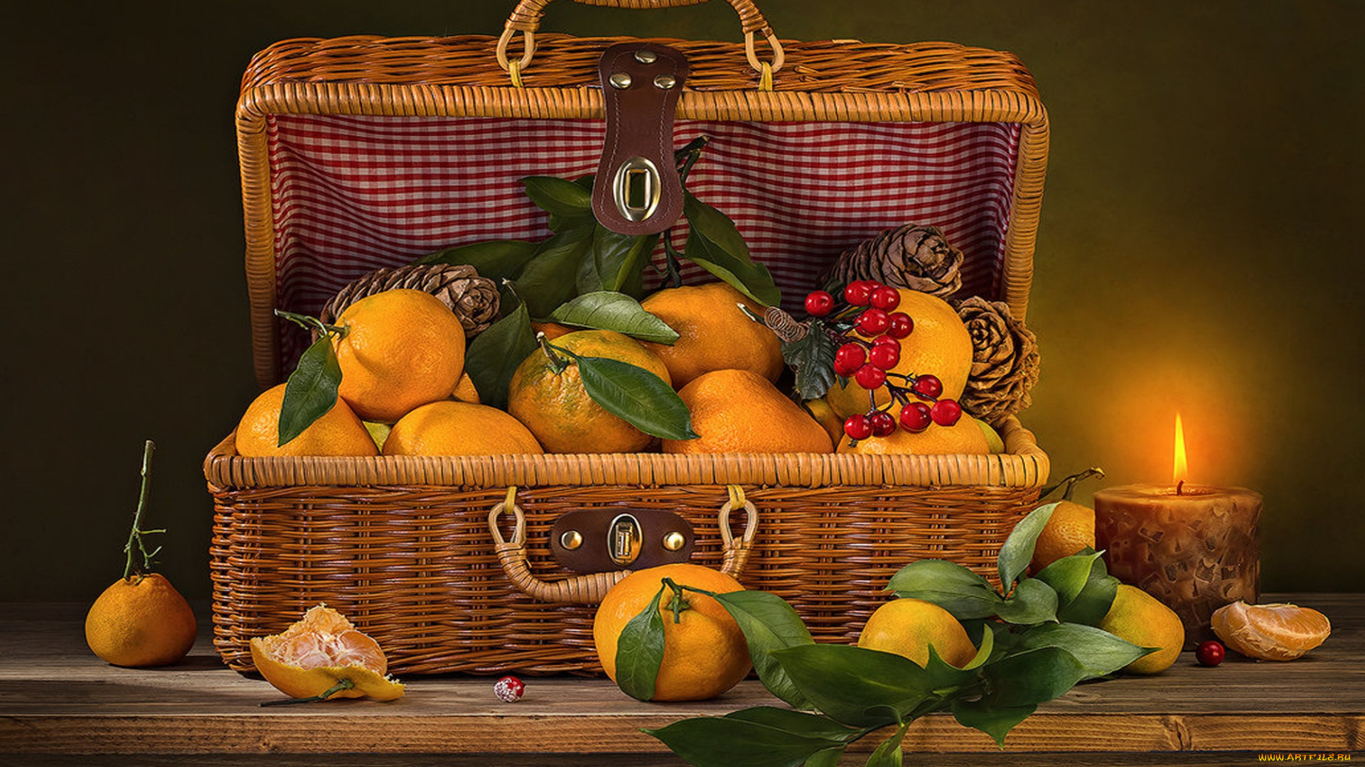 еда, натюрморт, мандарины