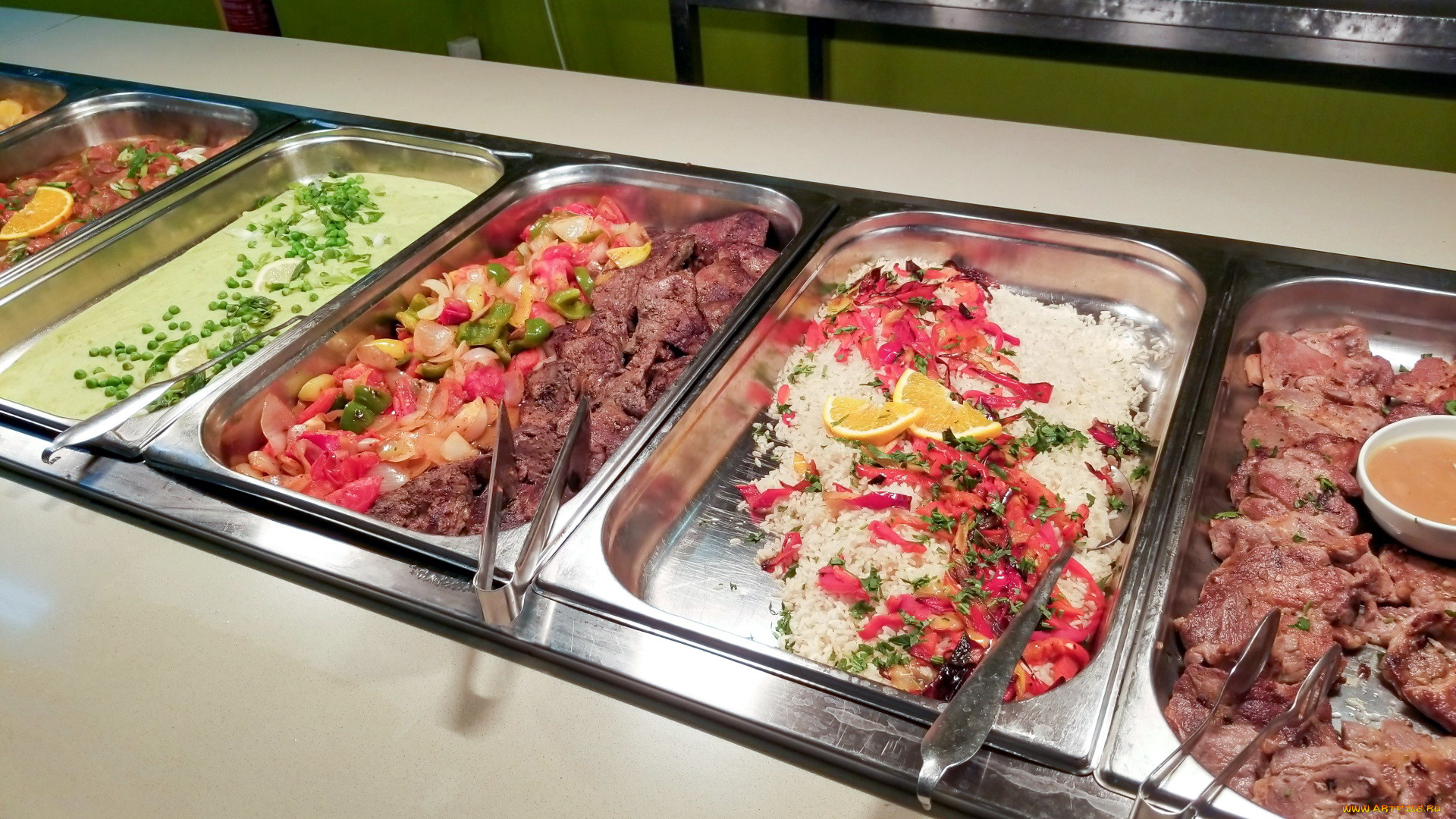 еда, вторые, блюда, стол, шведский