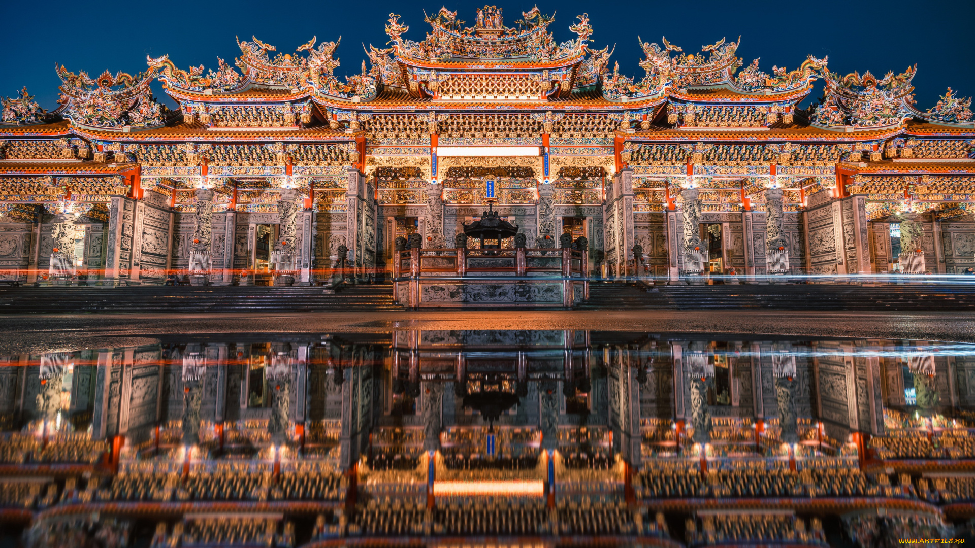 города, -, буддийские, и, другие, храмы, китай, храм, бамбукового, леса