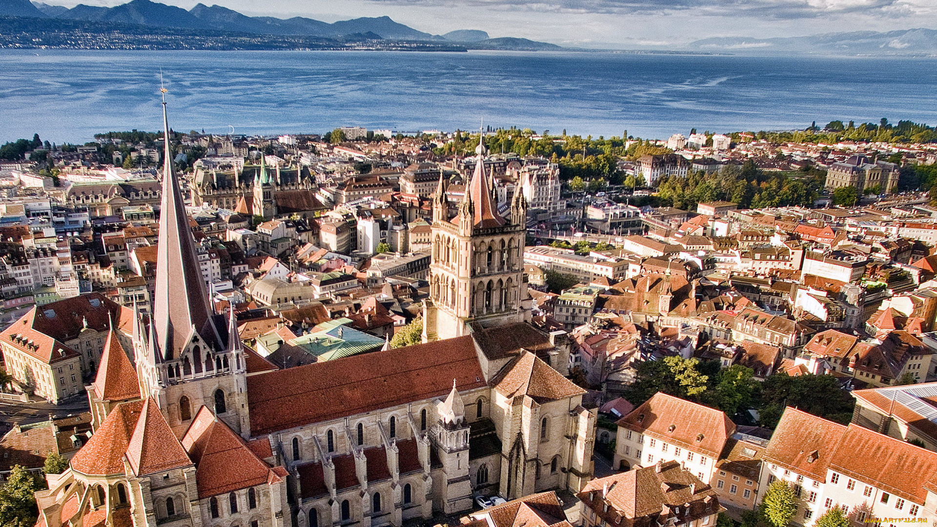 lausanne, lake, geneva, switzerland, города, -, панорамы, lake, geneva