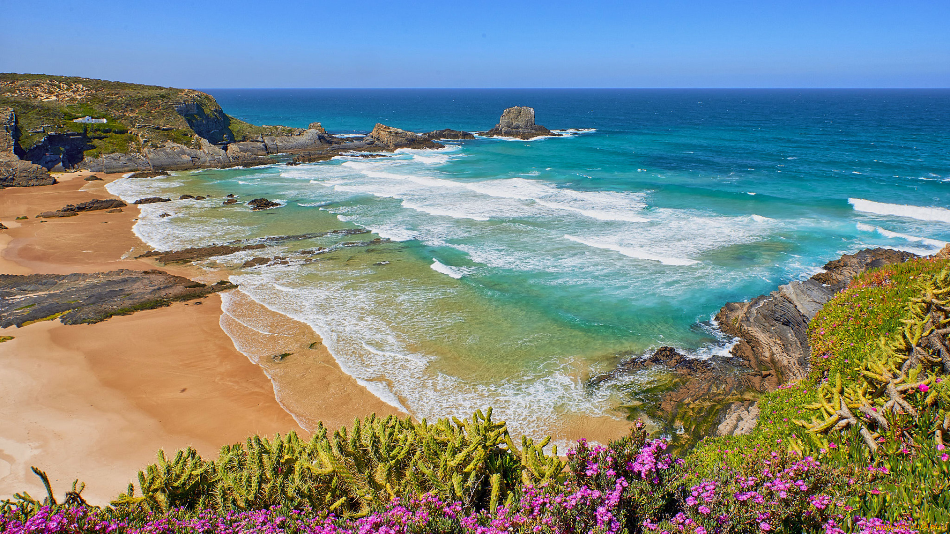 природа, побережье, простор