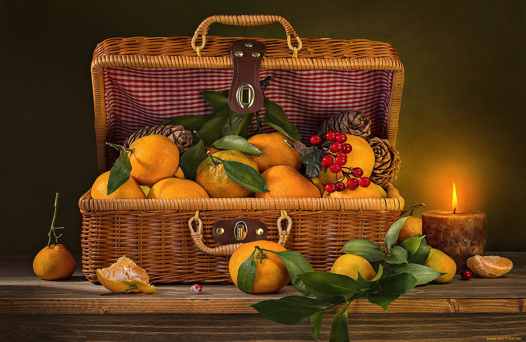 еда, натюрморт, мандарины