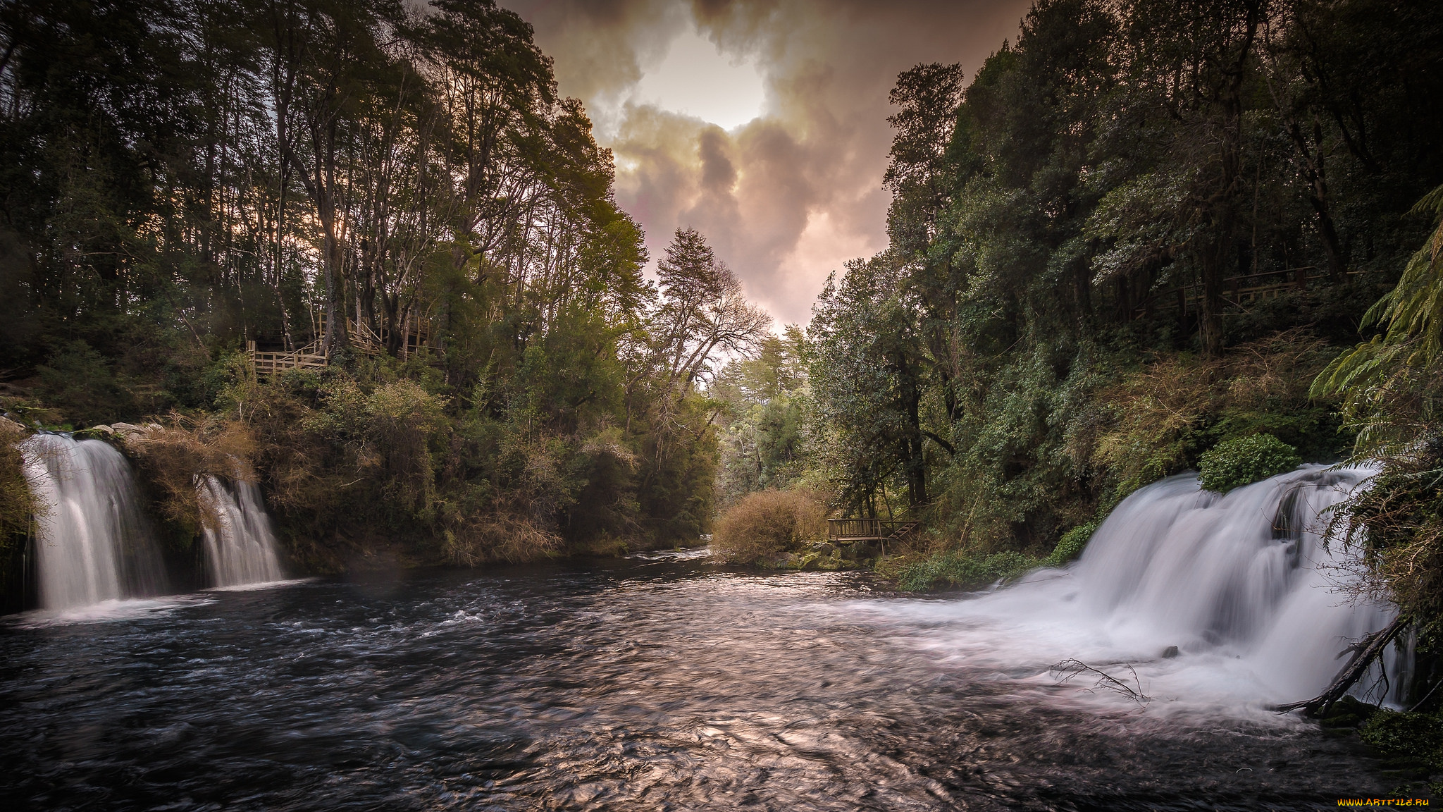 природа, водопады, простор