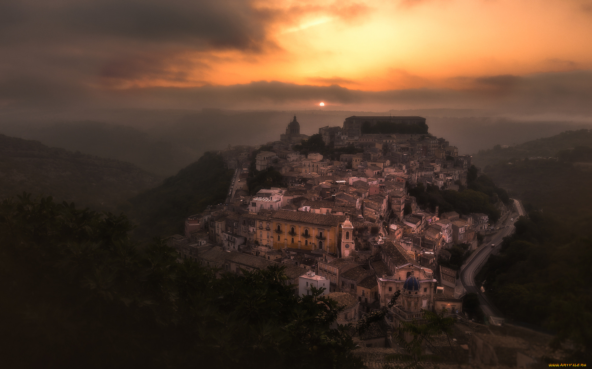 города, -, панорамы, простор