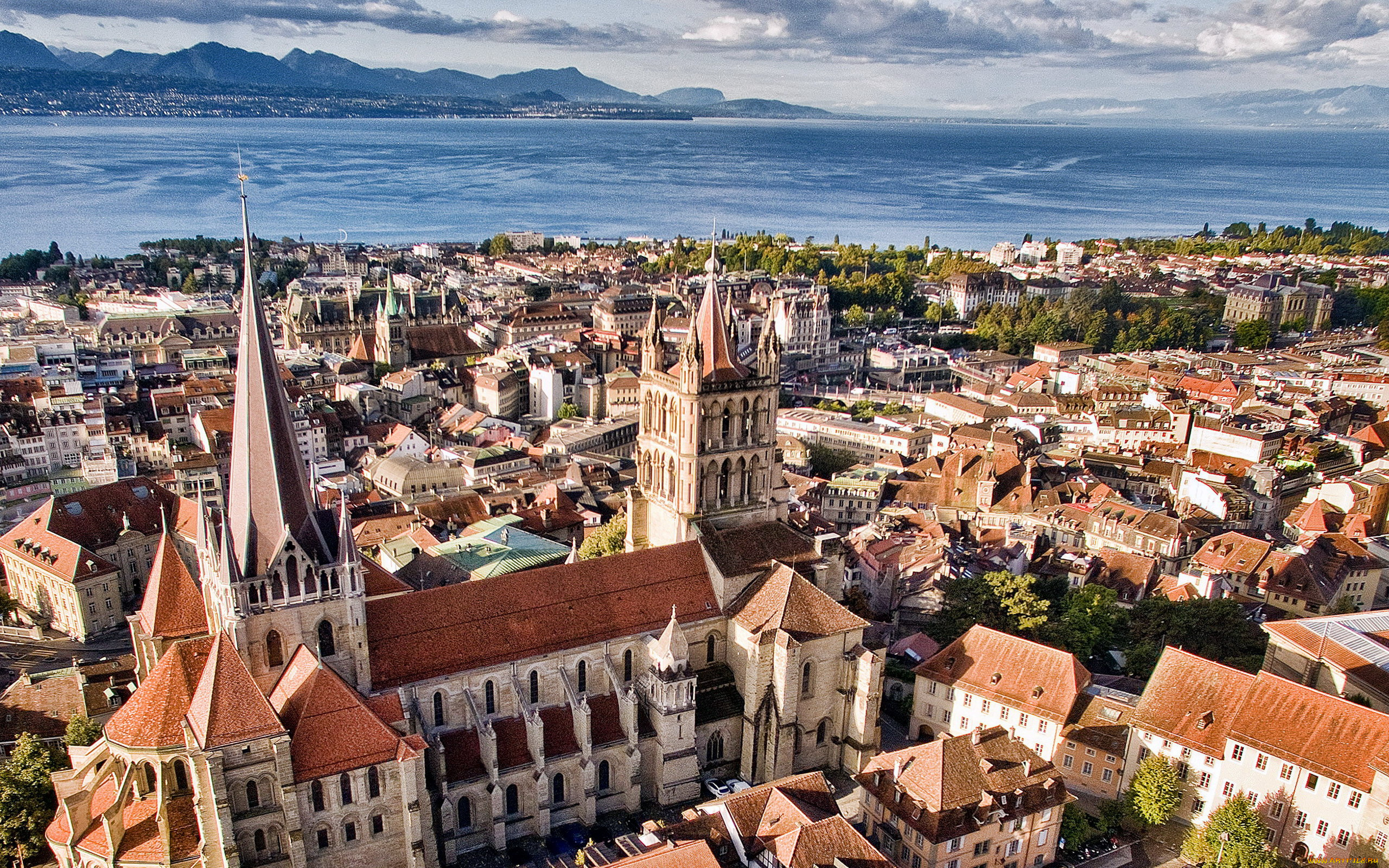 lausanne, lake, geneva, switzerland, города, -, панорамы, lake, geneva