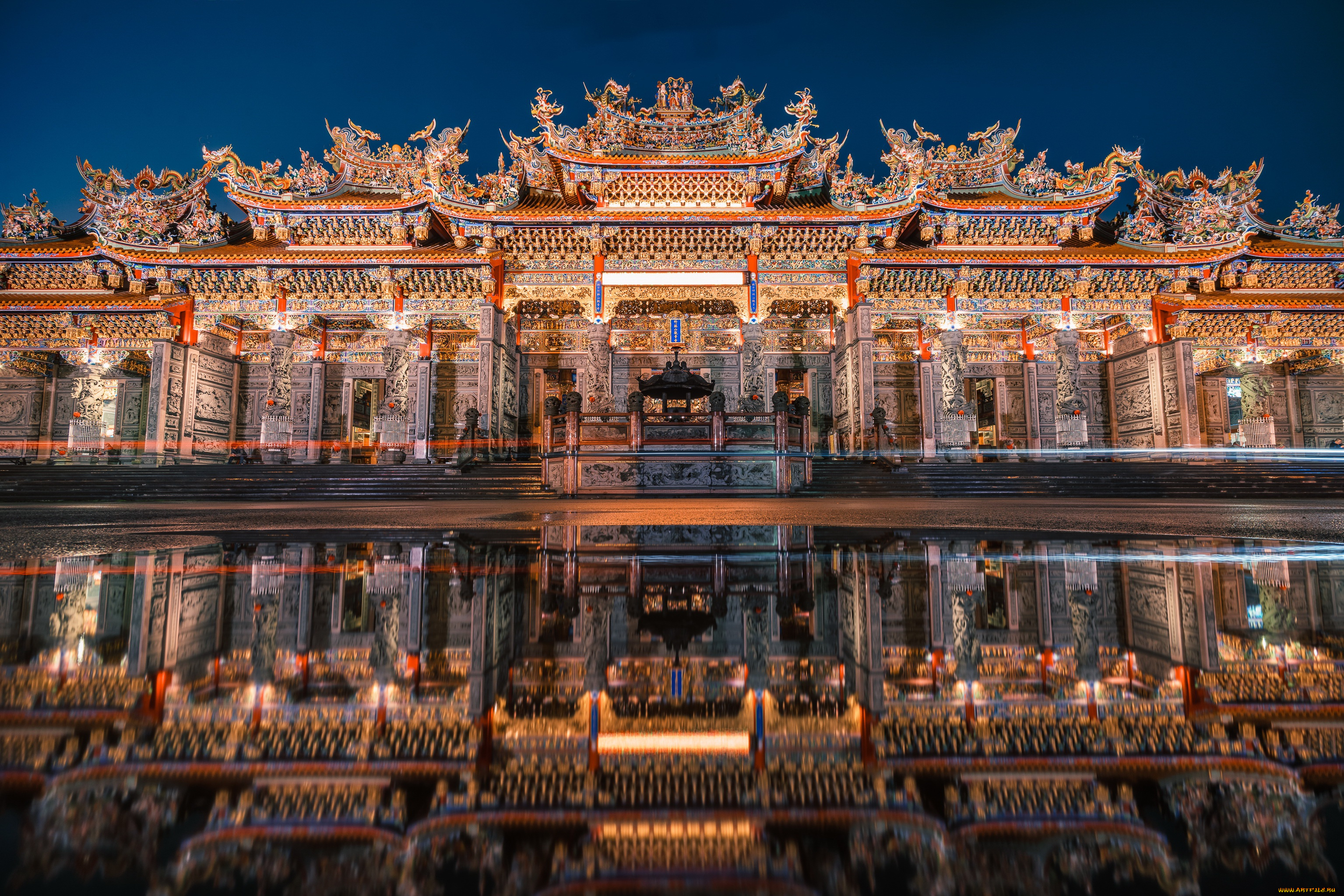 города, -, буддийские, и, другие, храмы, китай, храм, бамбукового, леса