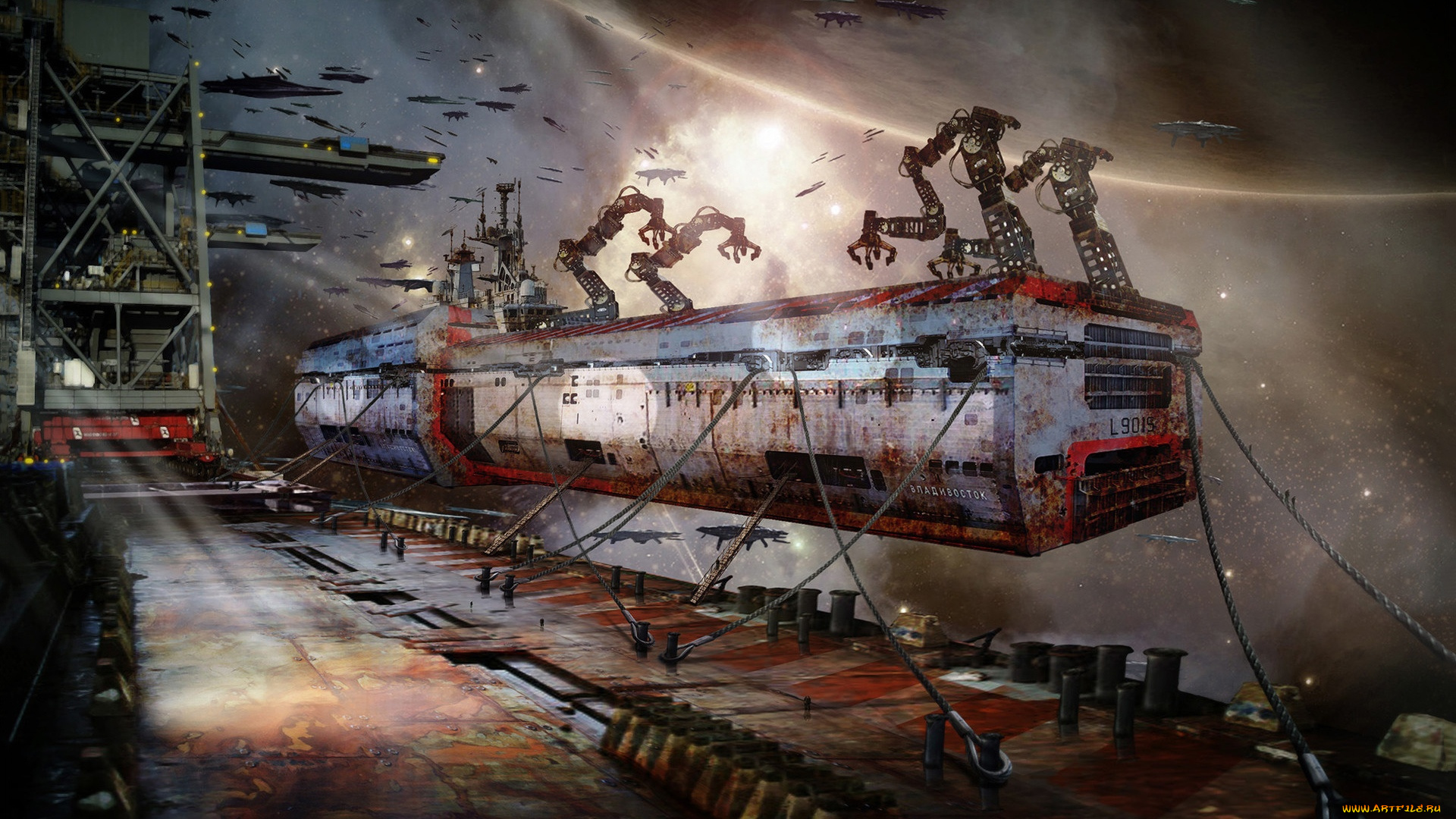 фэнтези, космические, корабли, , звездолеты, , станции, garbage, patrice, garcia