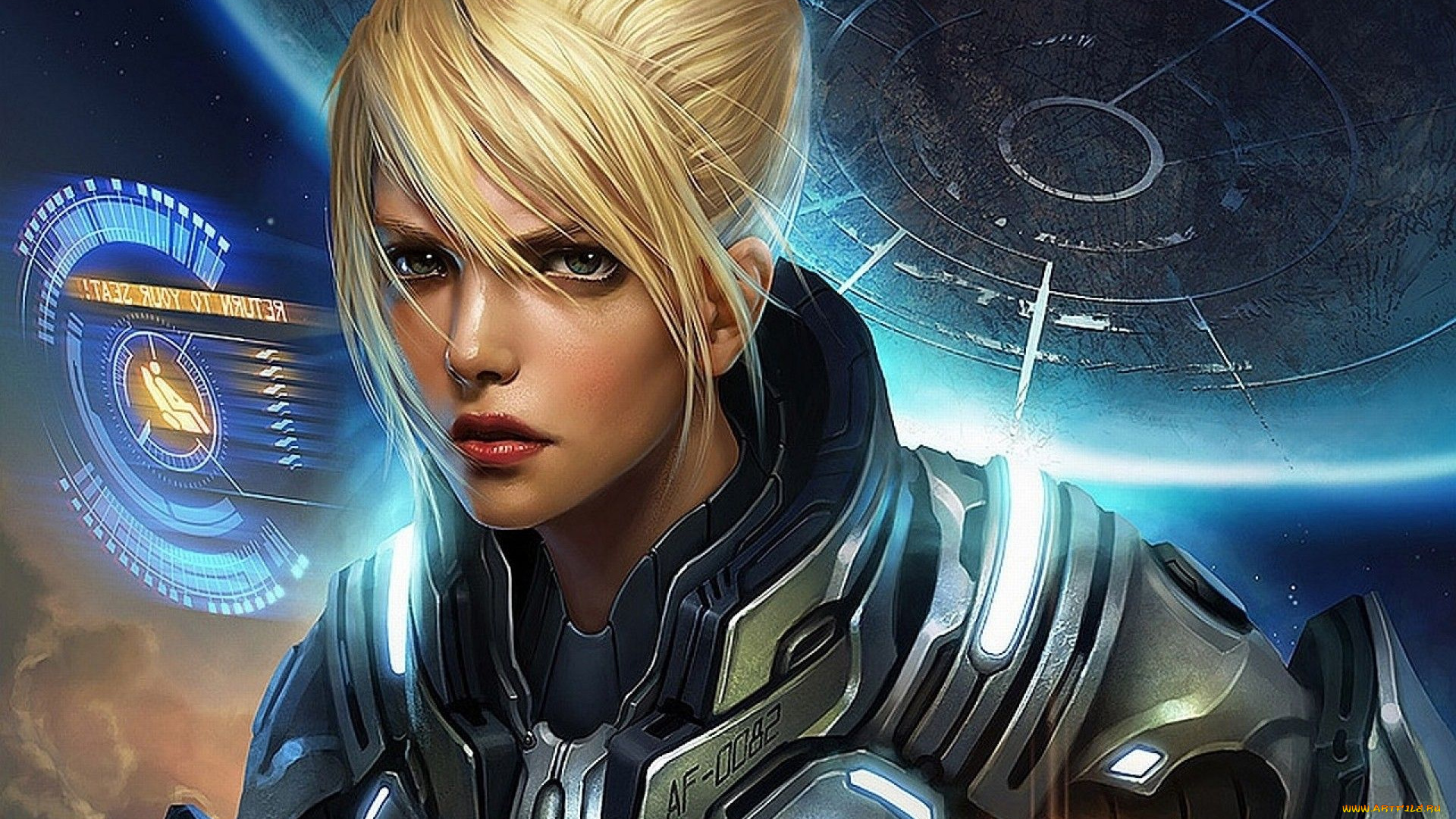 видео, игры, starcraft, ii, , wings, of, liberty, девушка, блондинка, амуниция, планета