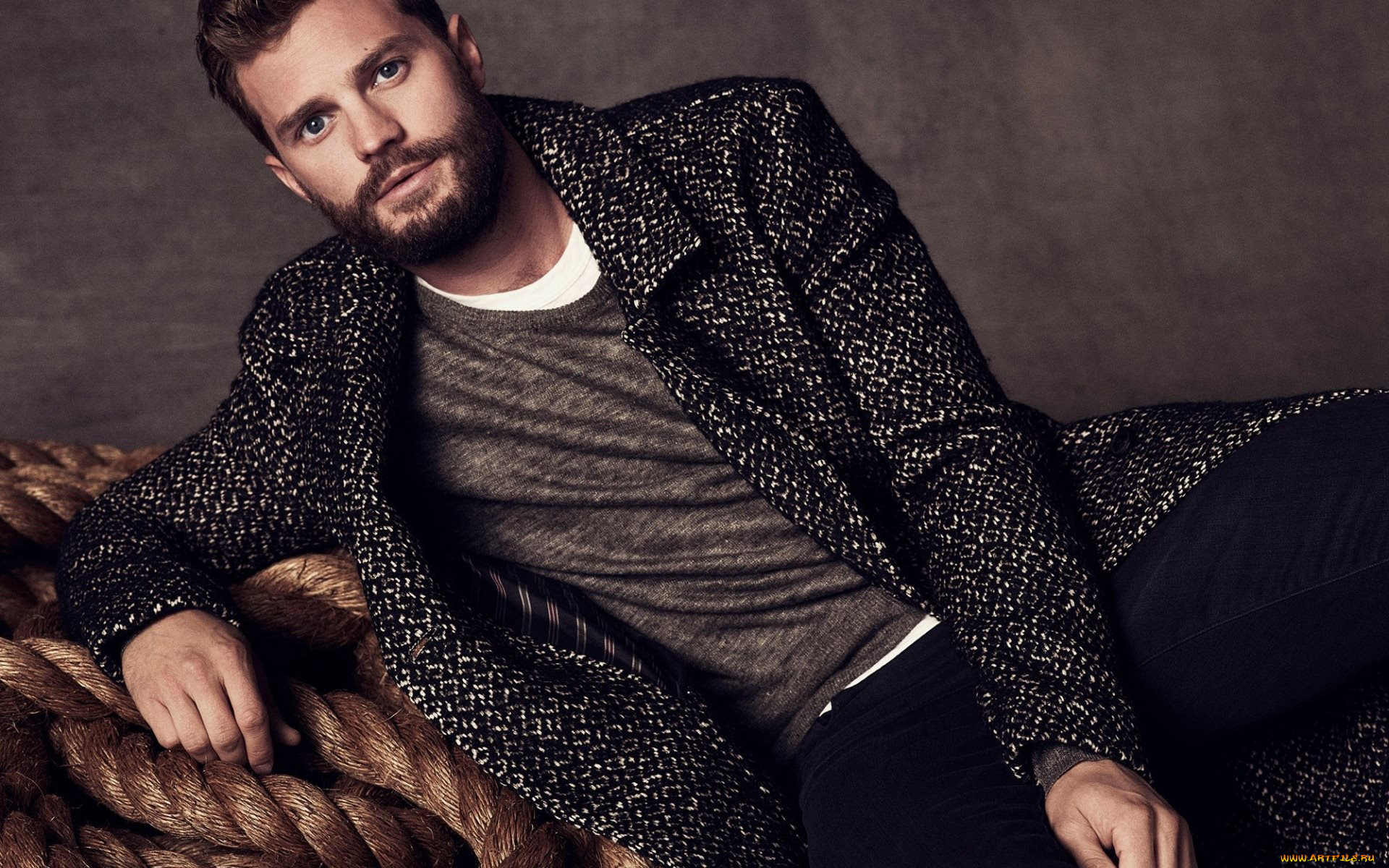 мужчины, jamie, dornan, бородка, усы