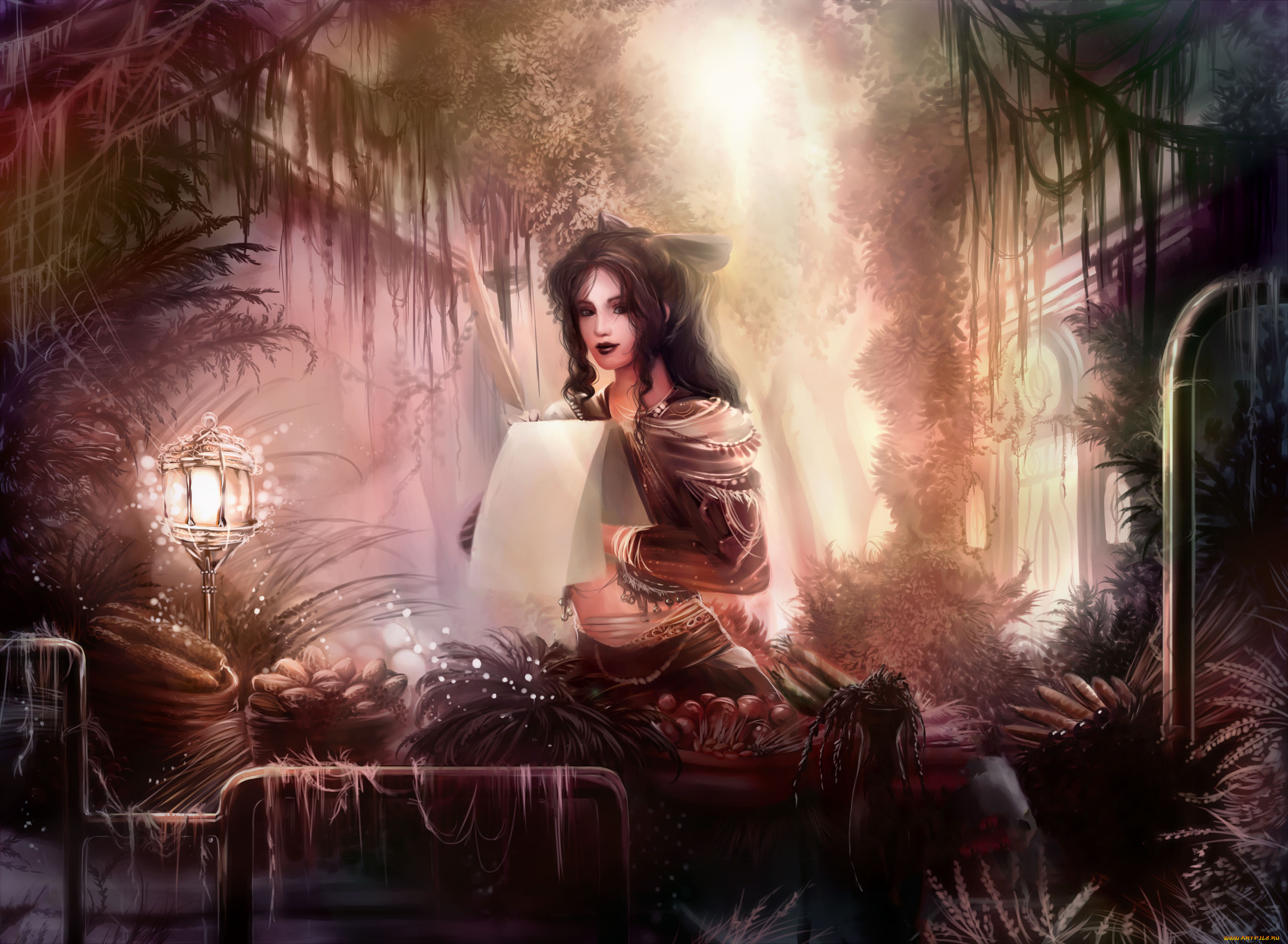 фэнтези, девушки, девушка, фон, взгляд, альбом