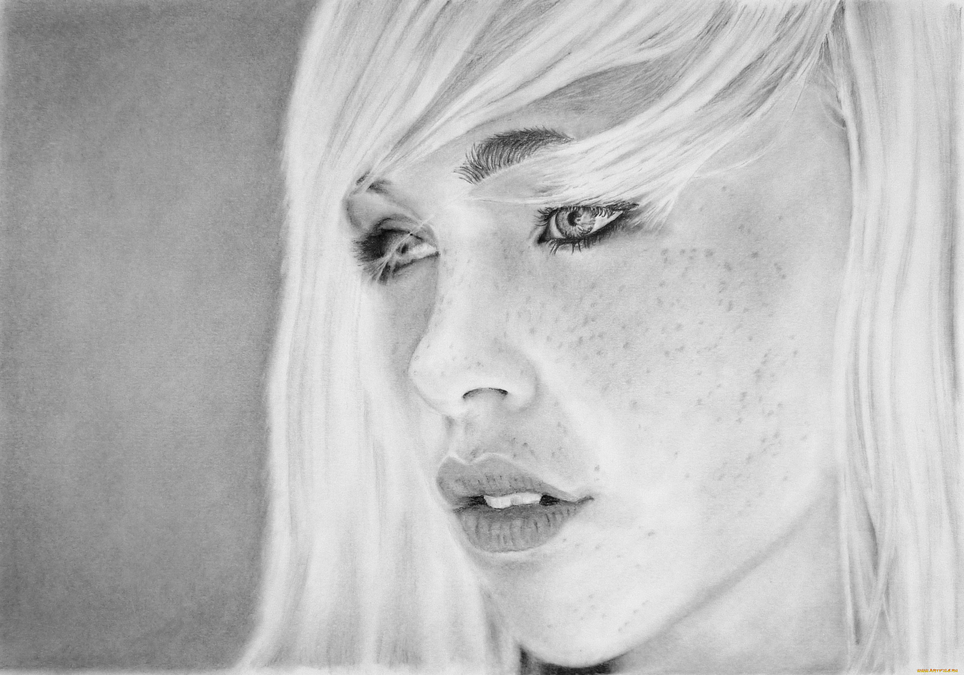 рисованное, люди, девушка, фон