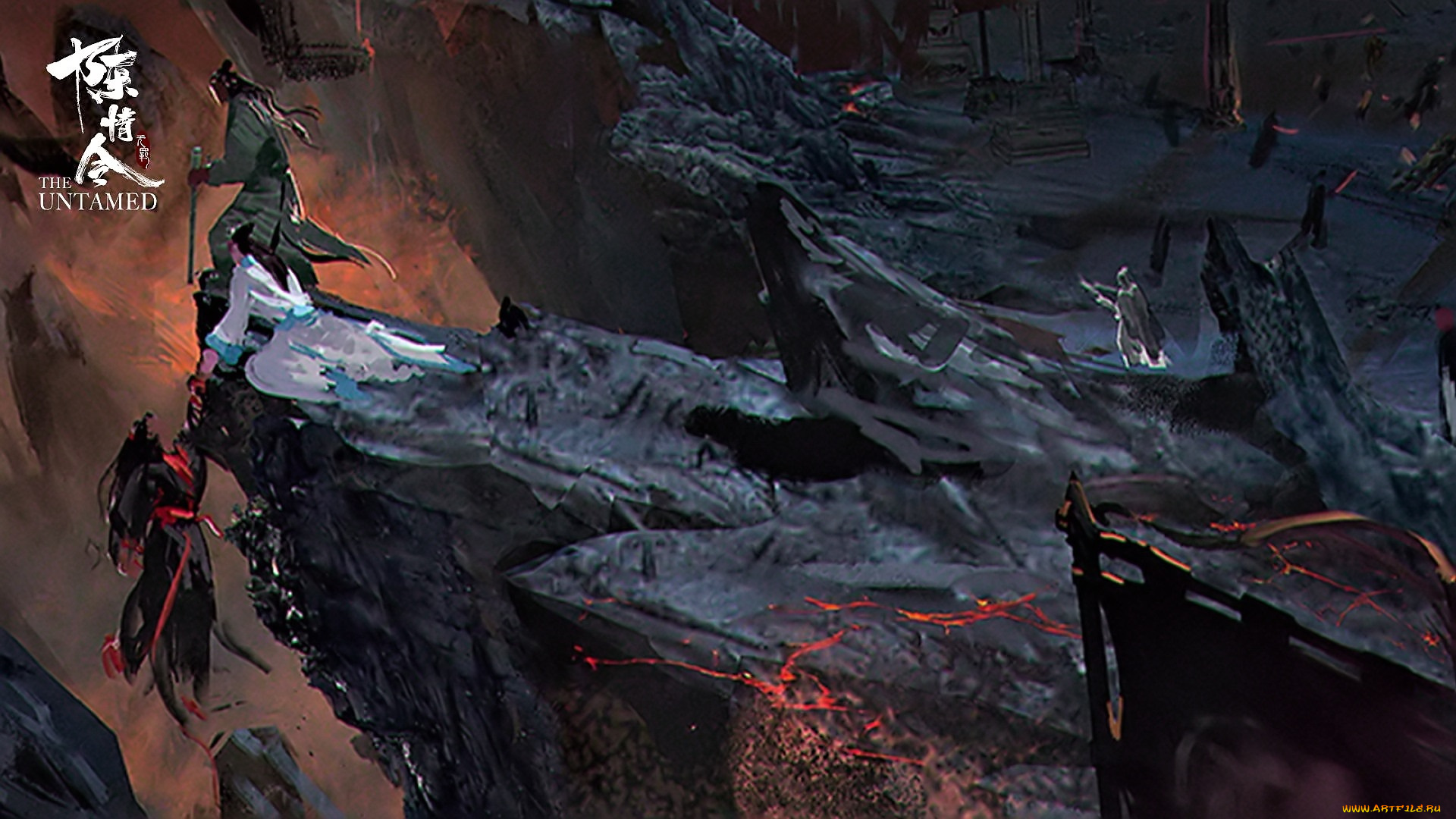 рисованное, кино, , мультфильмы, вэй, усянь, лань, ванцзы, цзян, чэн, скала