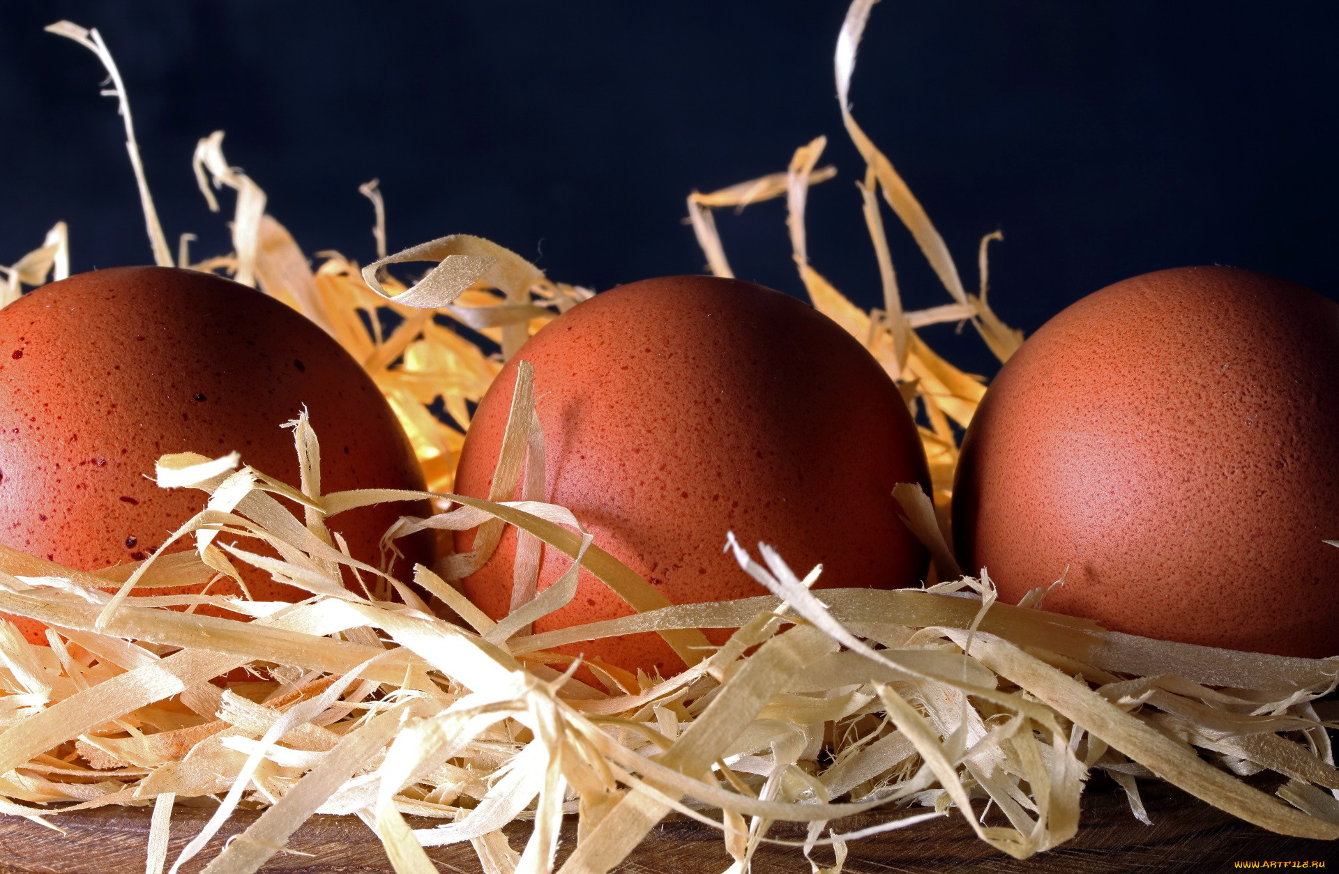 еда, яйца, солома, свежие