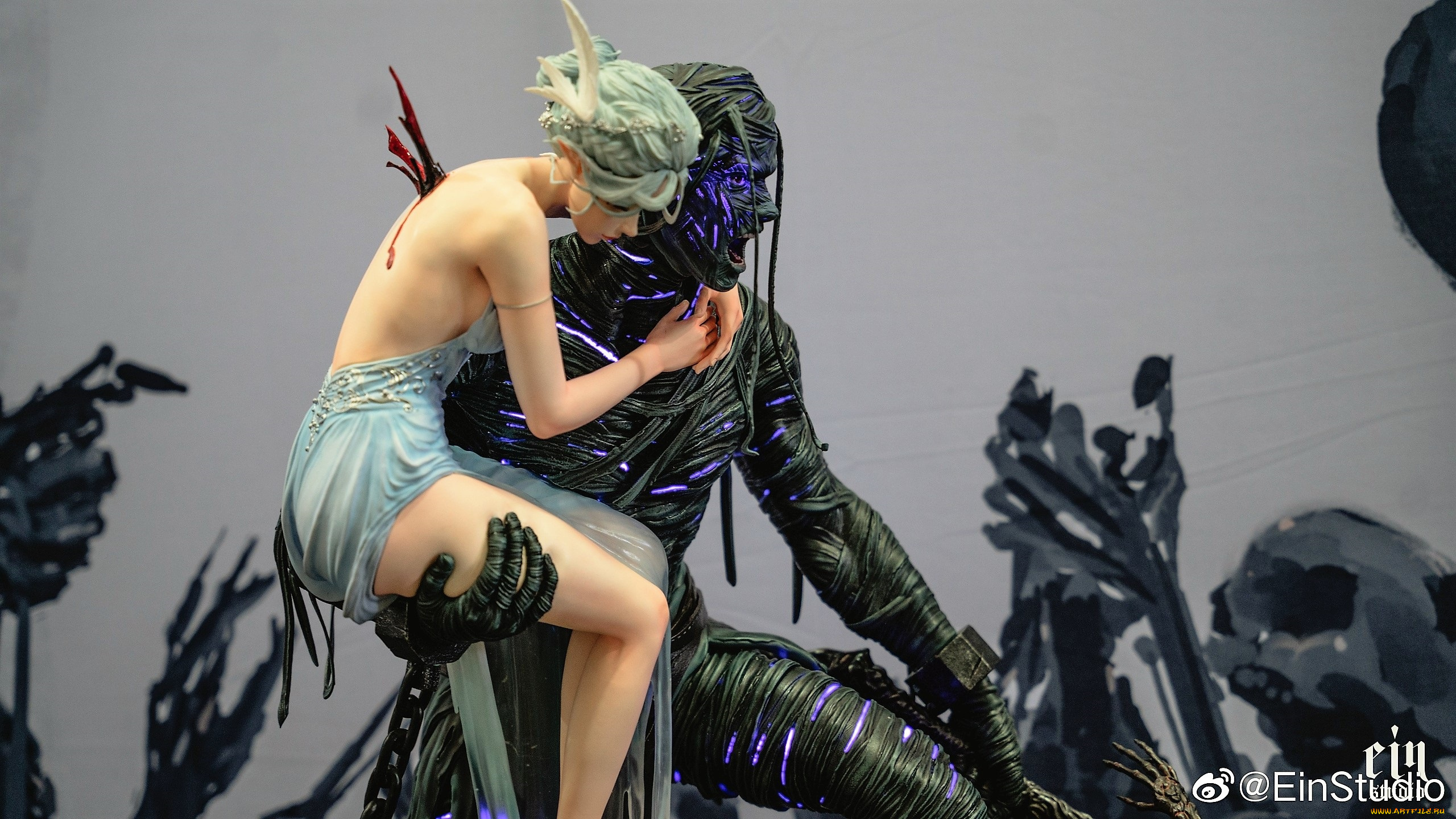 фэнтези, _ghost, blade, , , призрачный, клинок, мертвецы, эльфийка, цепи