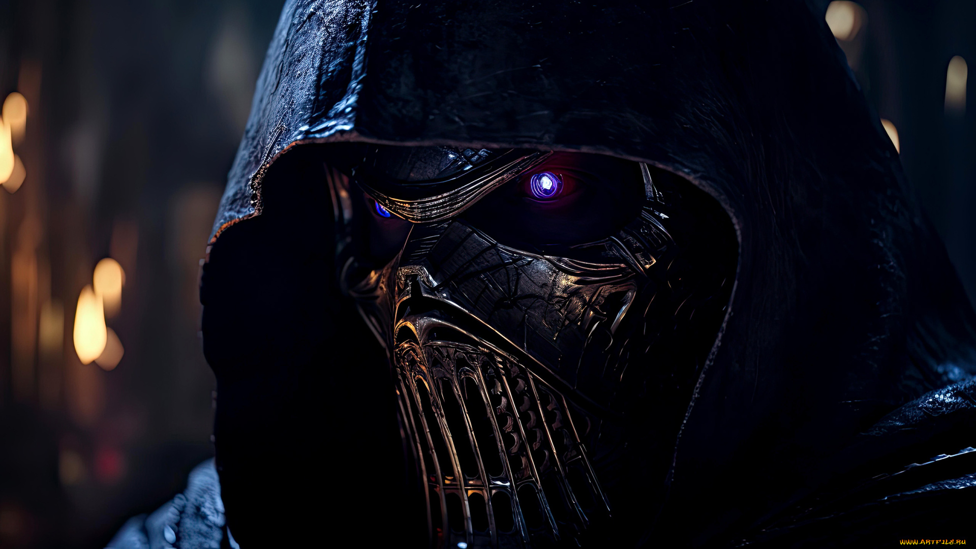 фэнтези, роботы, , киборги, , механизмы, нейросети, графика, нейроарт, ai, art, нейронные, сети, рисунки, нейро, искусство, светящиеся, глаза, капюшон