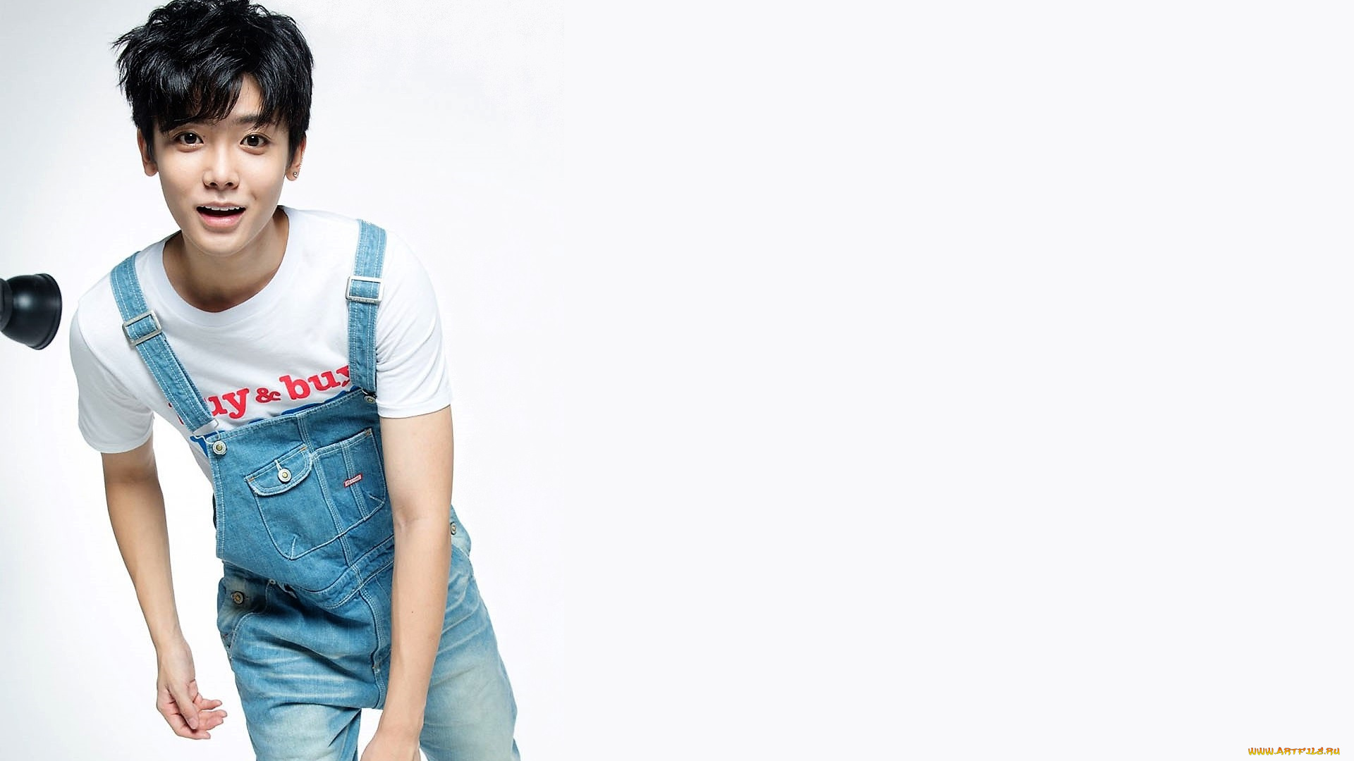 мужчины, hou, ming, hao, актер, футболка, комбинезон