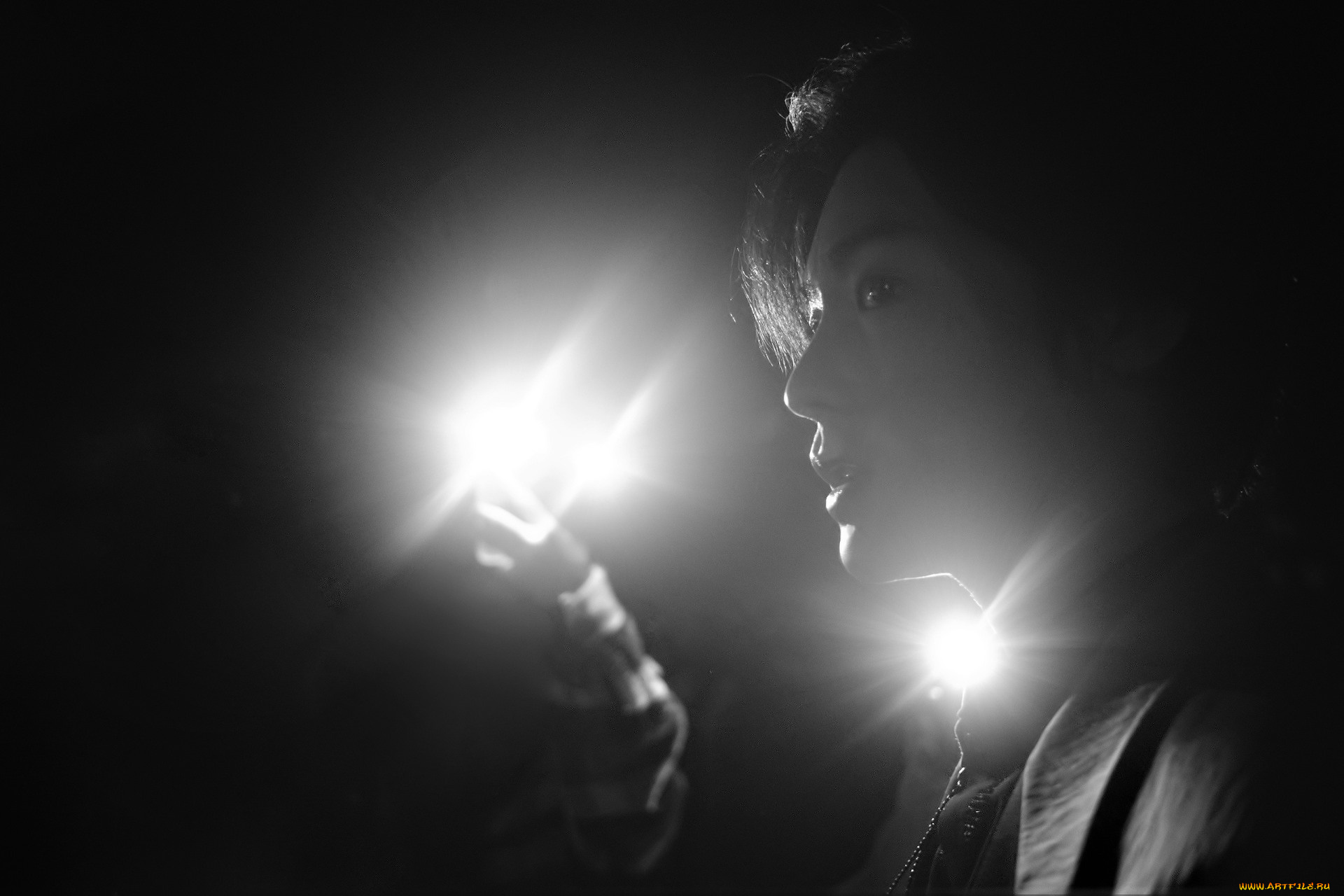 мужчины, hou, ming, hao, лицо, свет