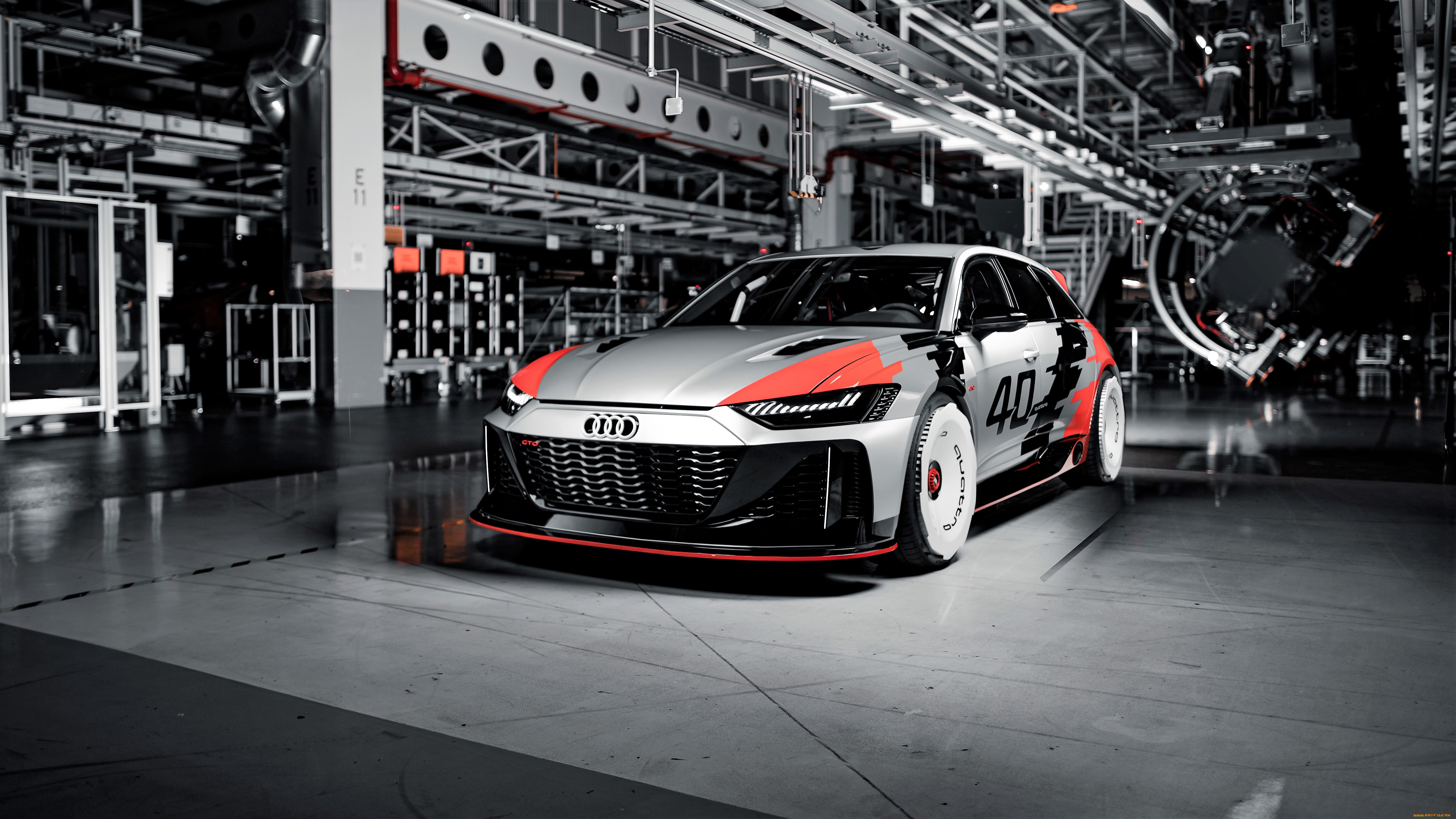 audi, rs6, gto, concept, автомобили, audi, белый, цех, завод