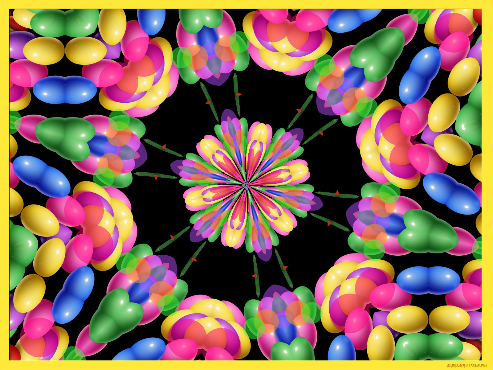 3д, графика, fractal, фракталы