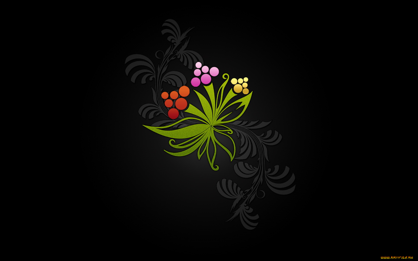 векторная, графика, листья