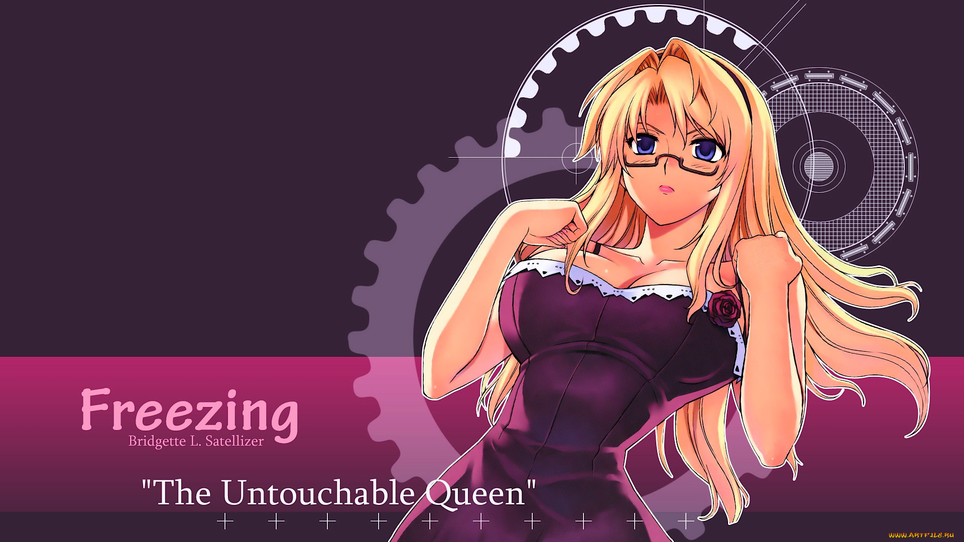 аниме, freezing, девушка, платье