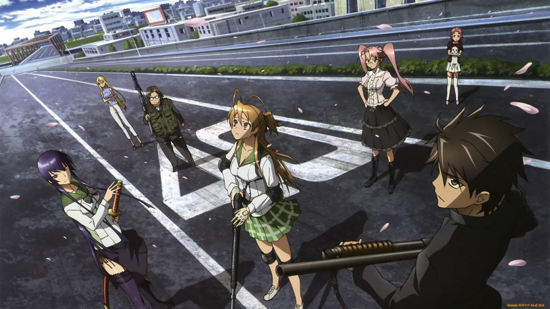 аниме, highschool, of, the, dead