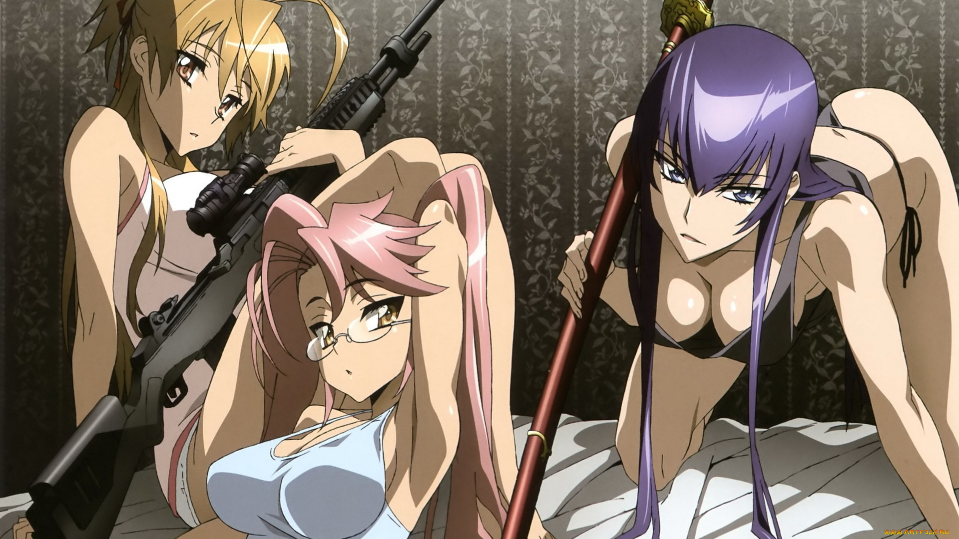 аниме, highschool, of, the, dead