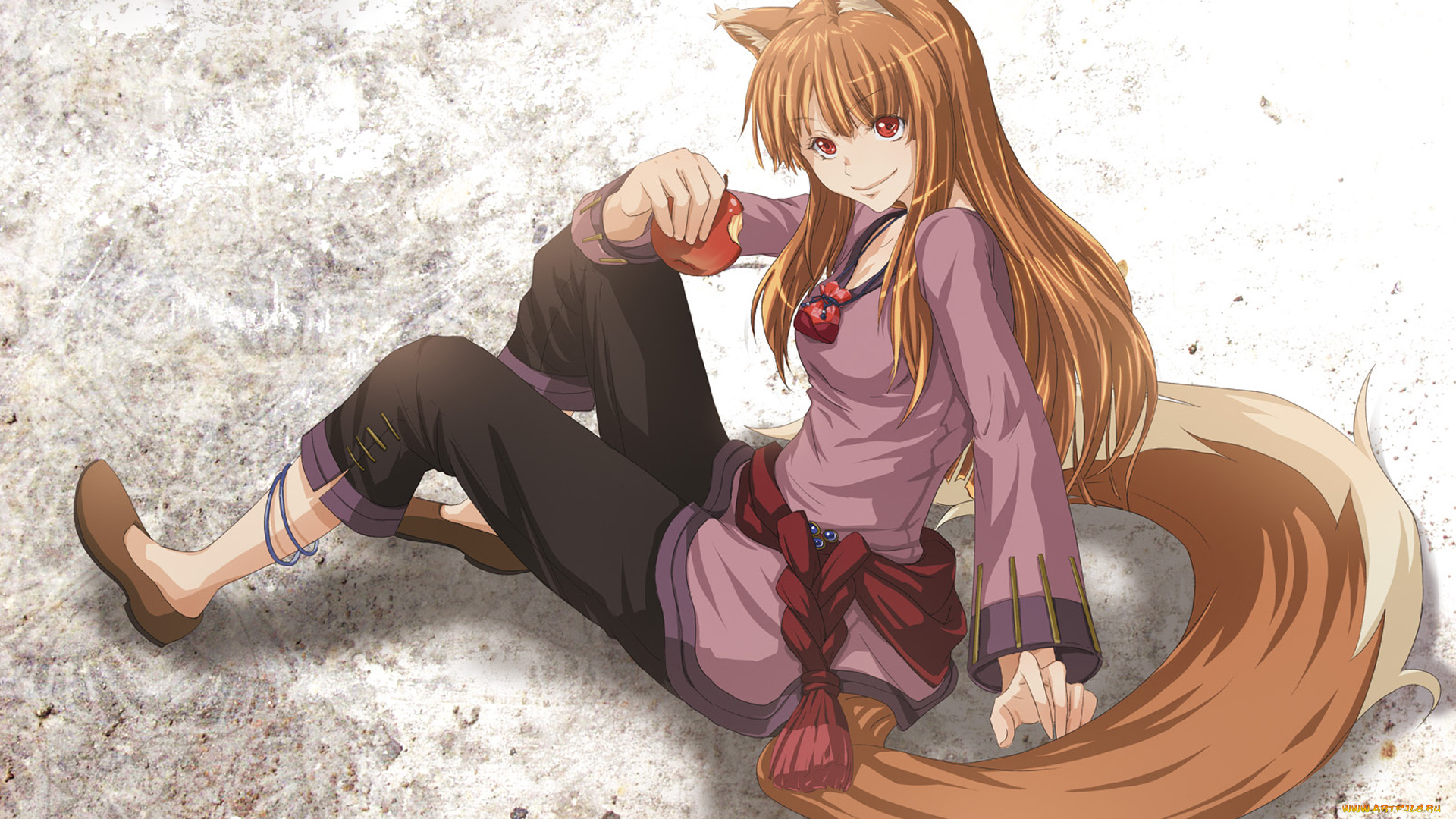 аниме, spice, and, wolf, девушка