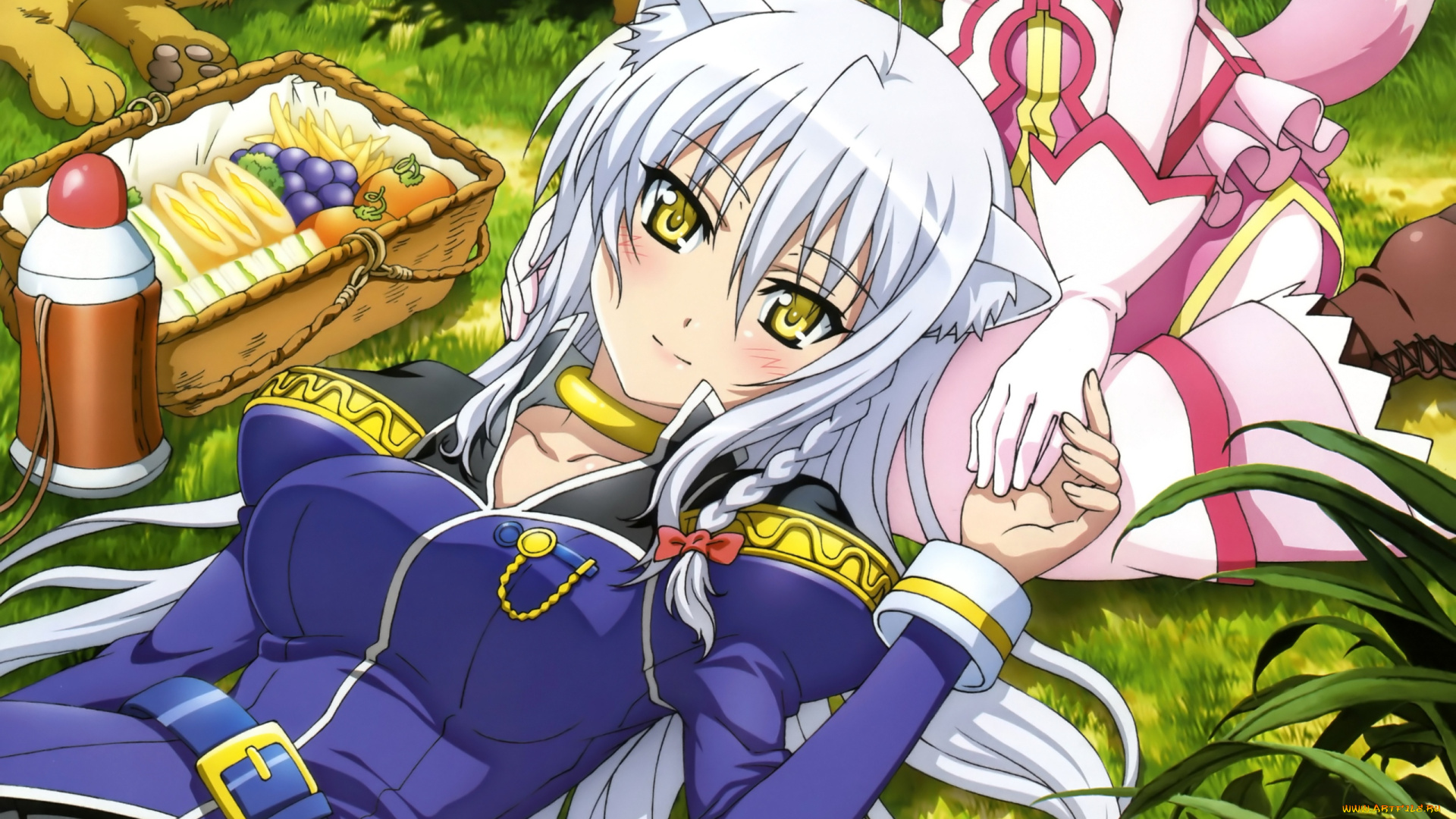 dog, days, аниме, термос, девушка