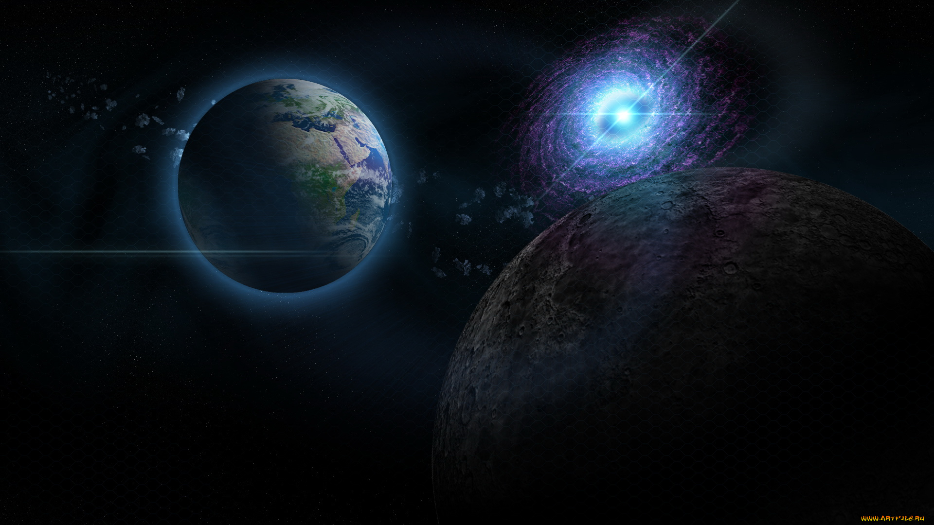 космос, арт, планеты