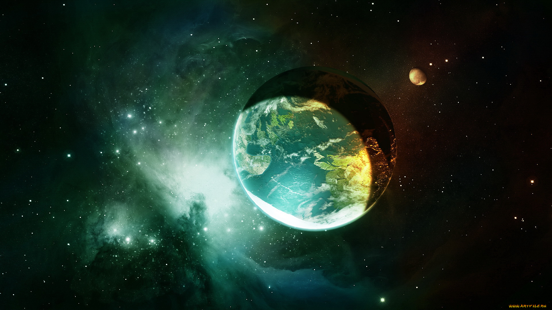 космос, арт, планеты