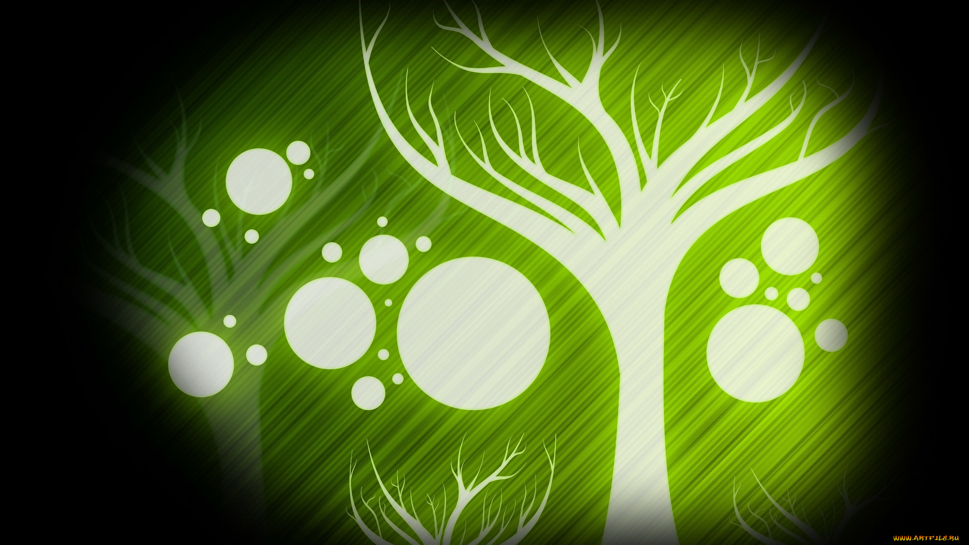 векторная, графика, дерево, чёрный