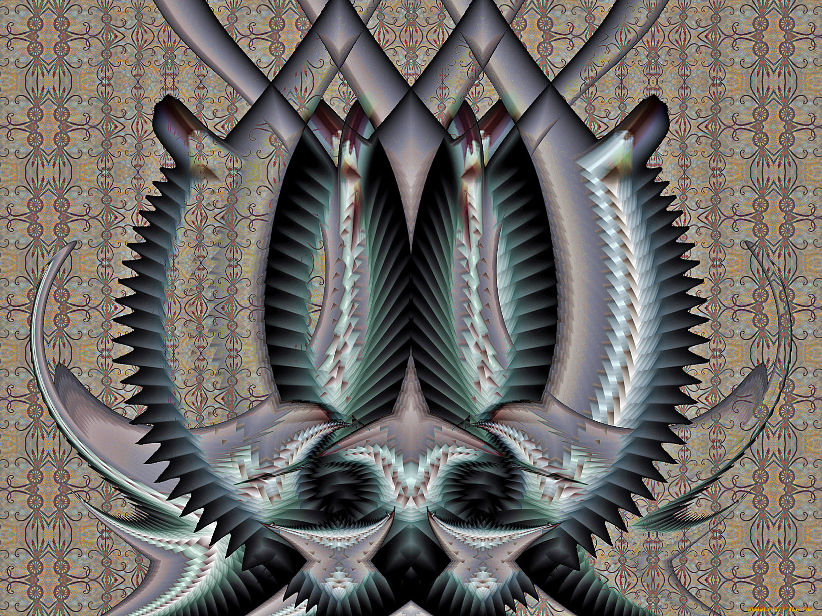 3д, графика, fractal, фракталы, узор, цвета, фон