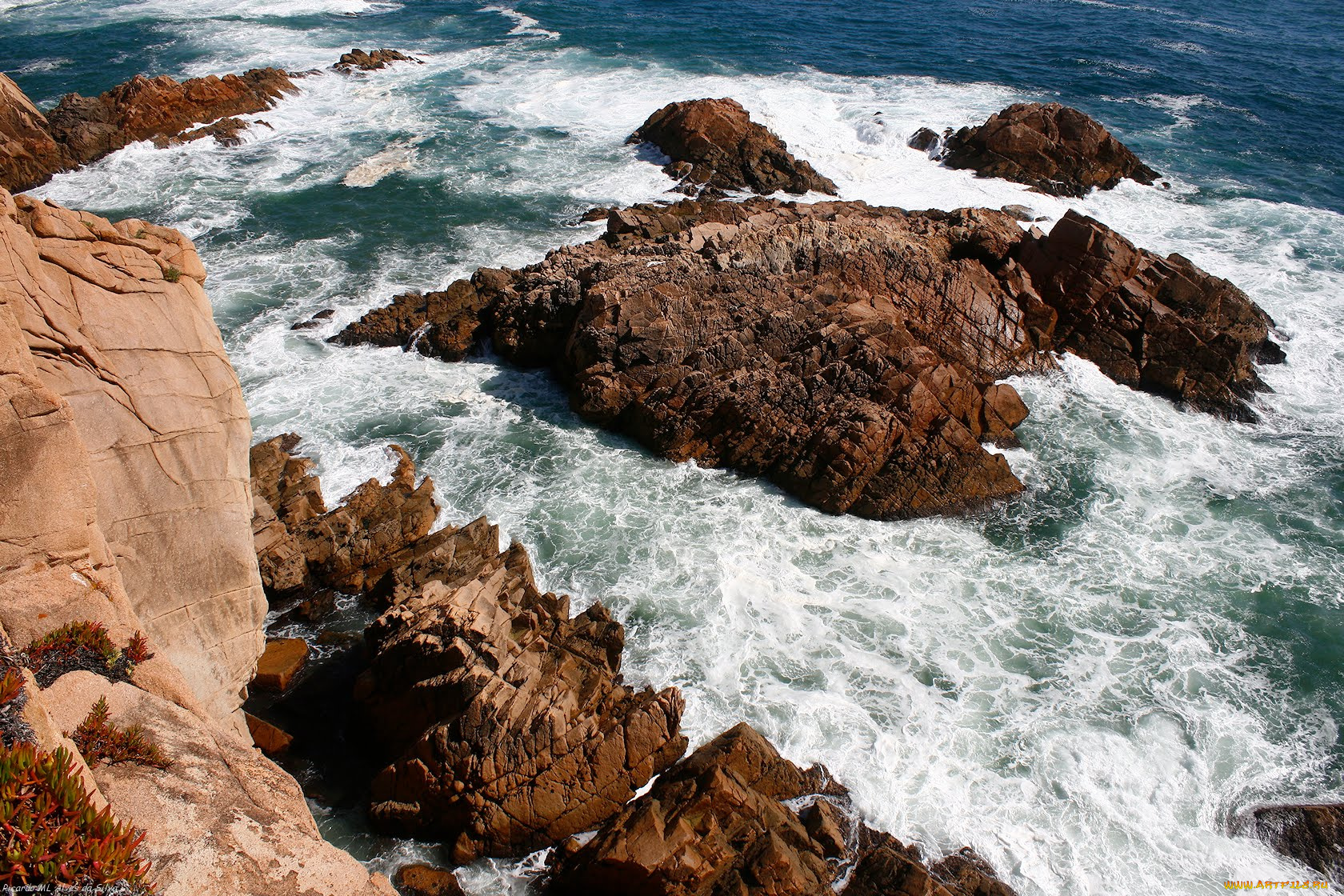 природа, побережье, прибой