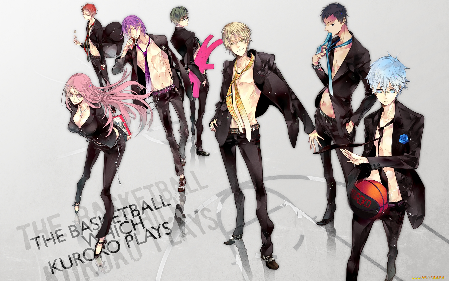 аниме, kuroko, no, baske, basket