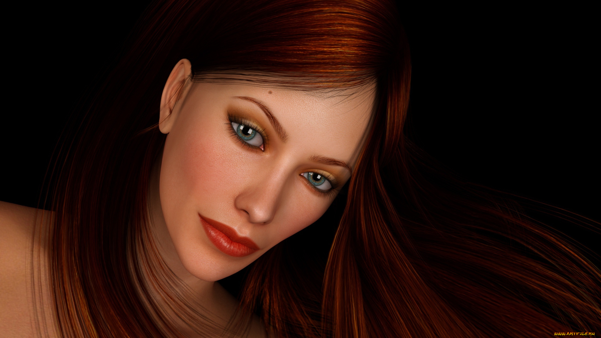 3д, графика, portraits, портрет, взгляд