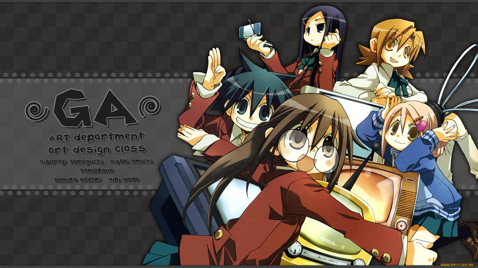 аниме, ga, девушки