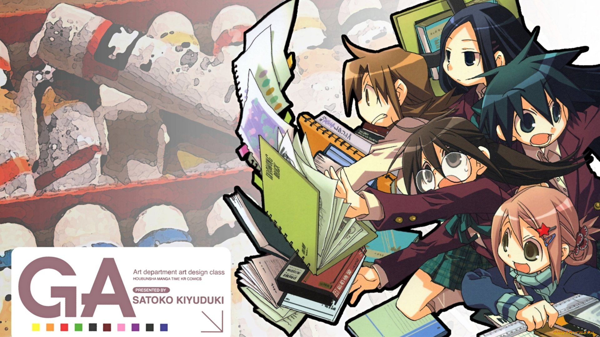 аниме, ga, девушки