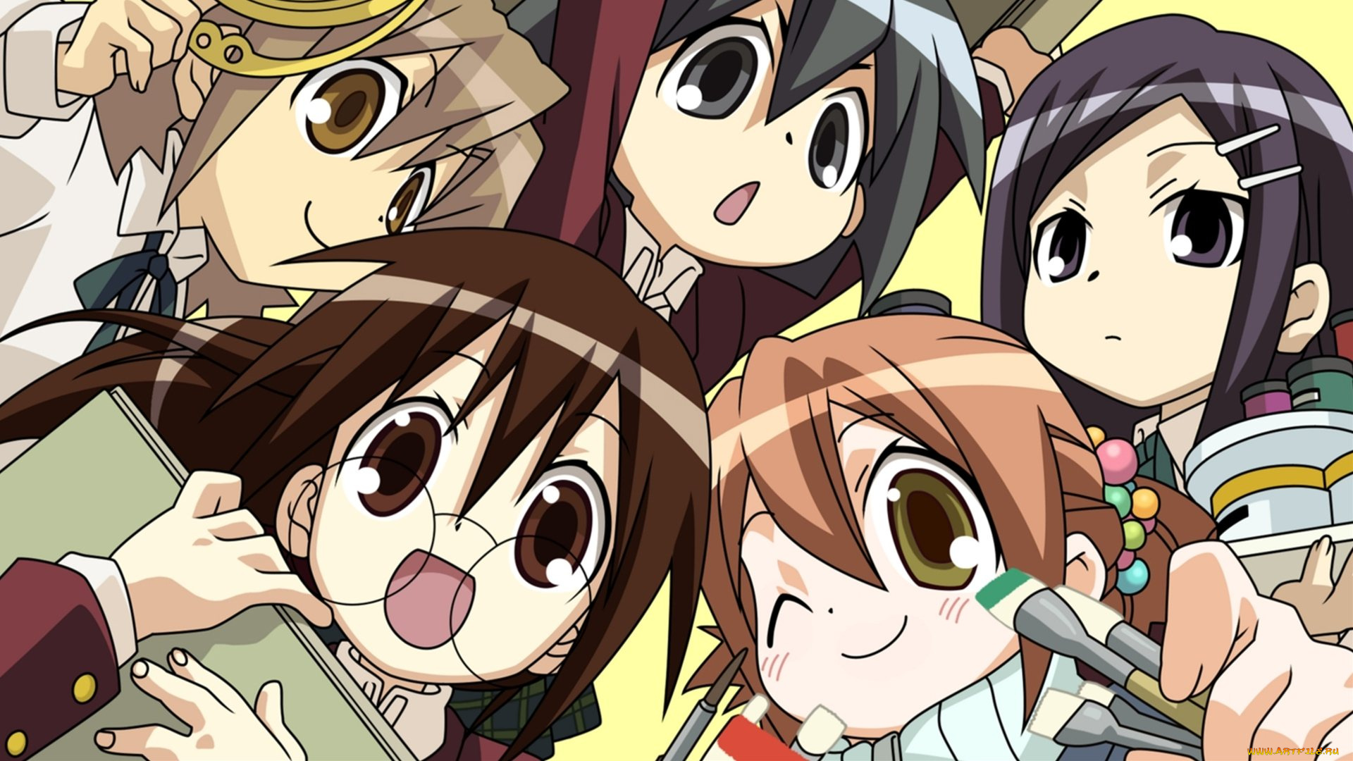 аниме, ga, девушки