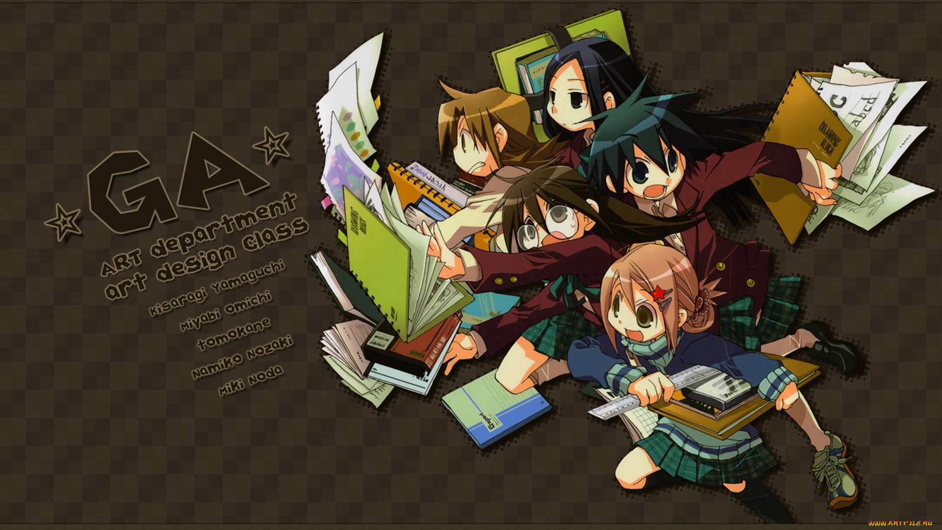 аниме, ga, девушки