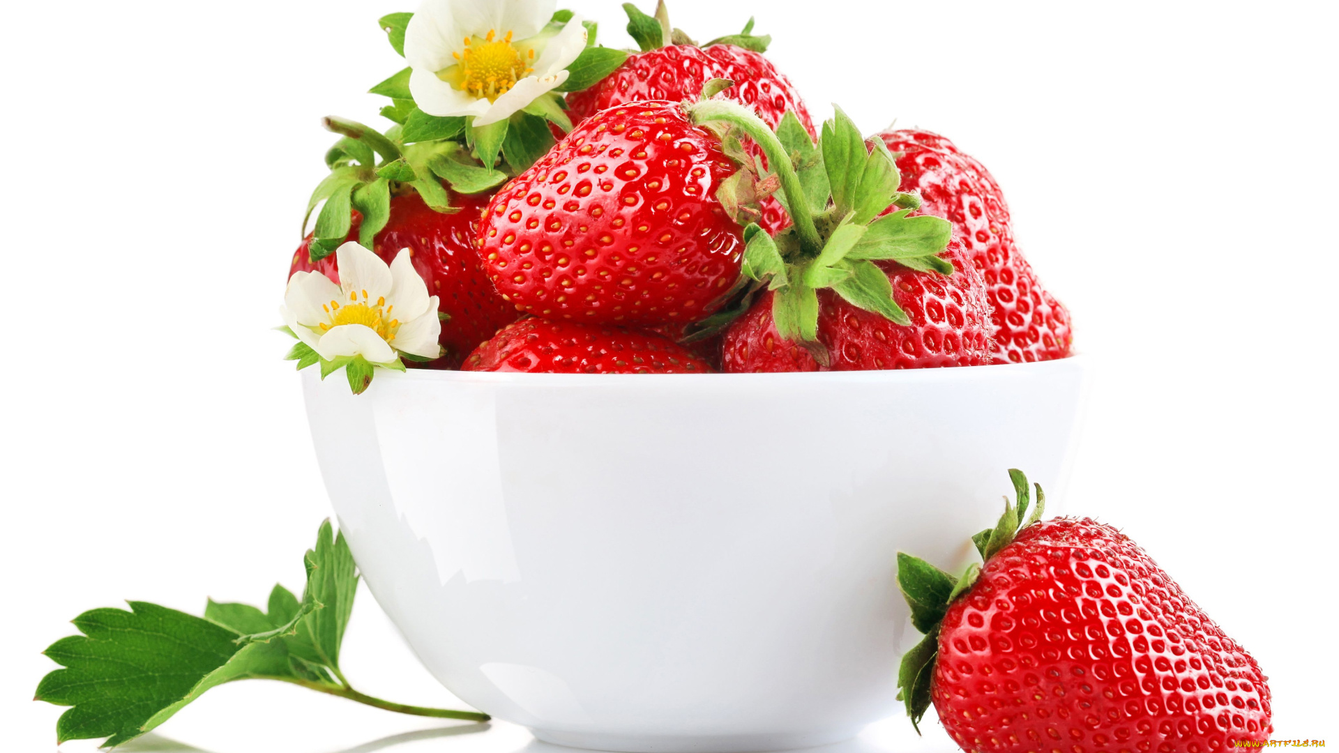 еда, клубника, земляника, миска, ягоды